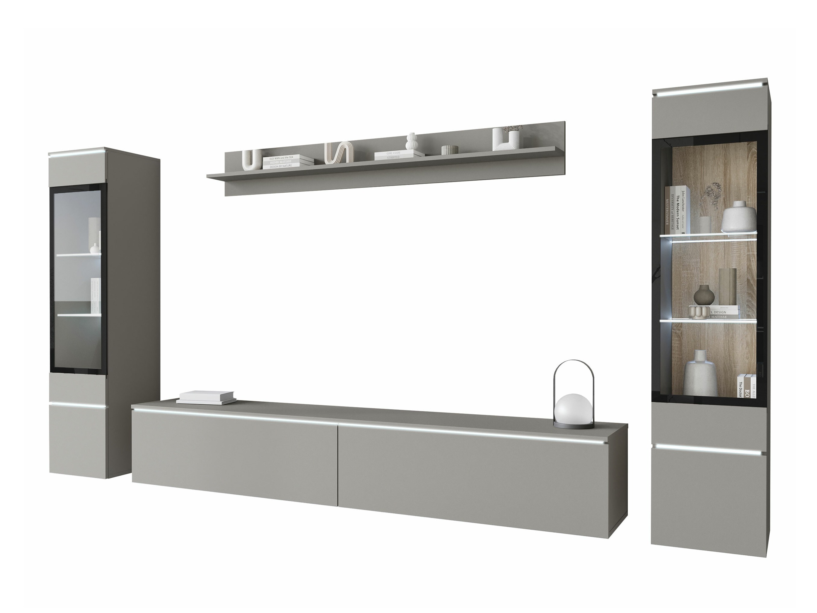 Parete attrezzata Mirfivo 101 (Grigio)