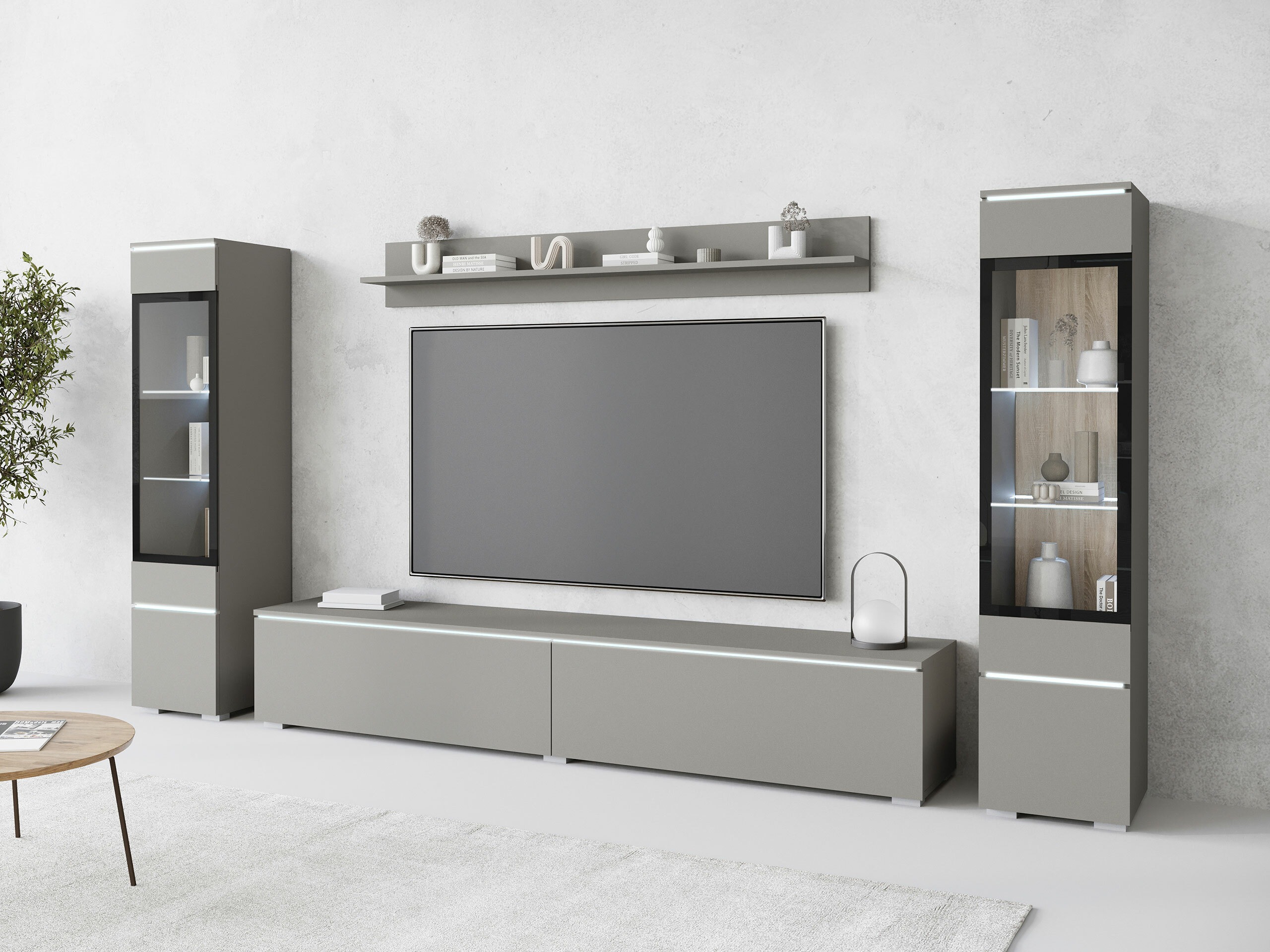 Parete attrezzata Mirfivo 101 (Grigio)