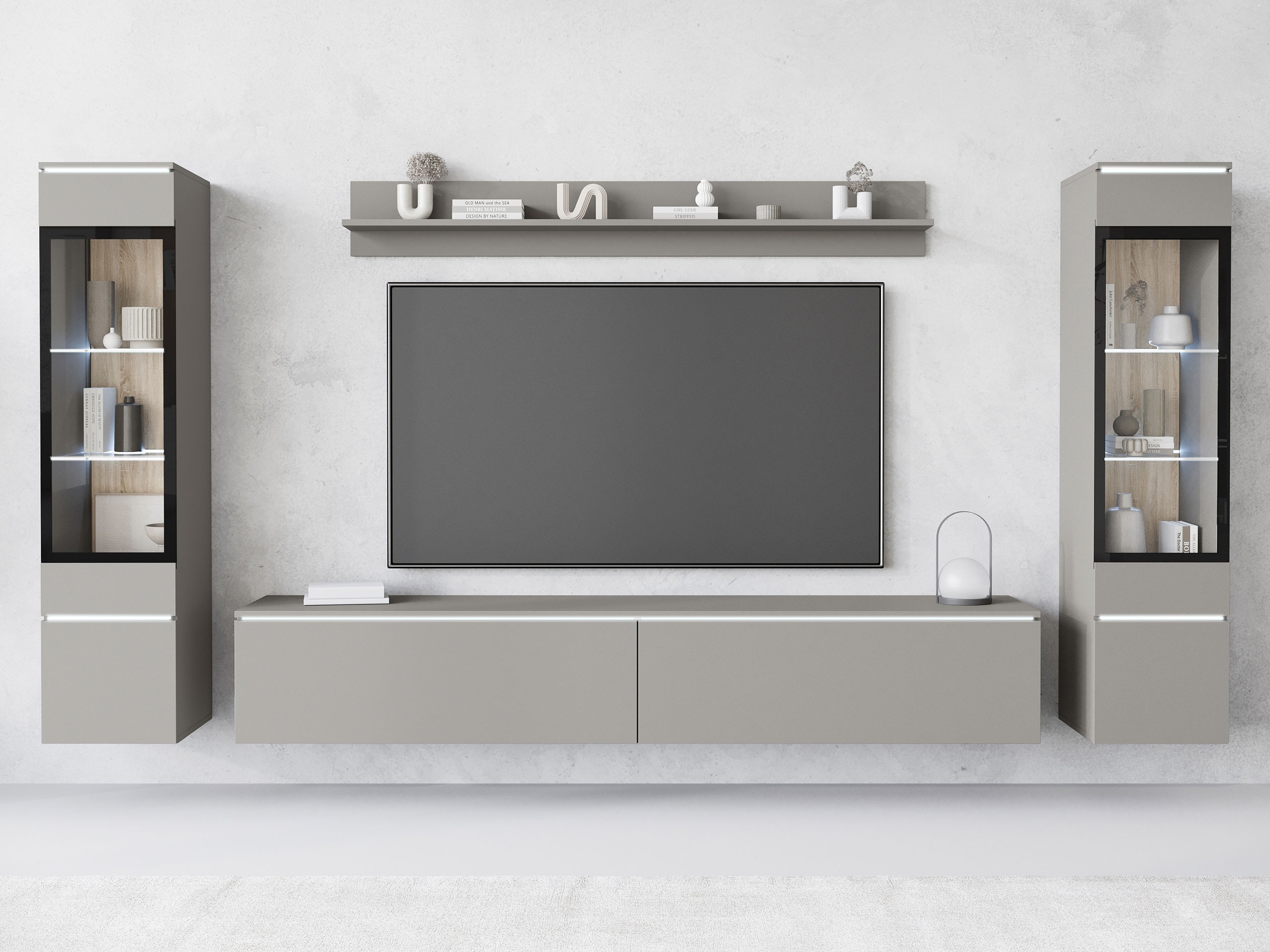 Parete attrezzata Mirfivo 101 (Grigio)