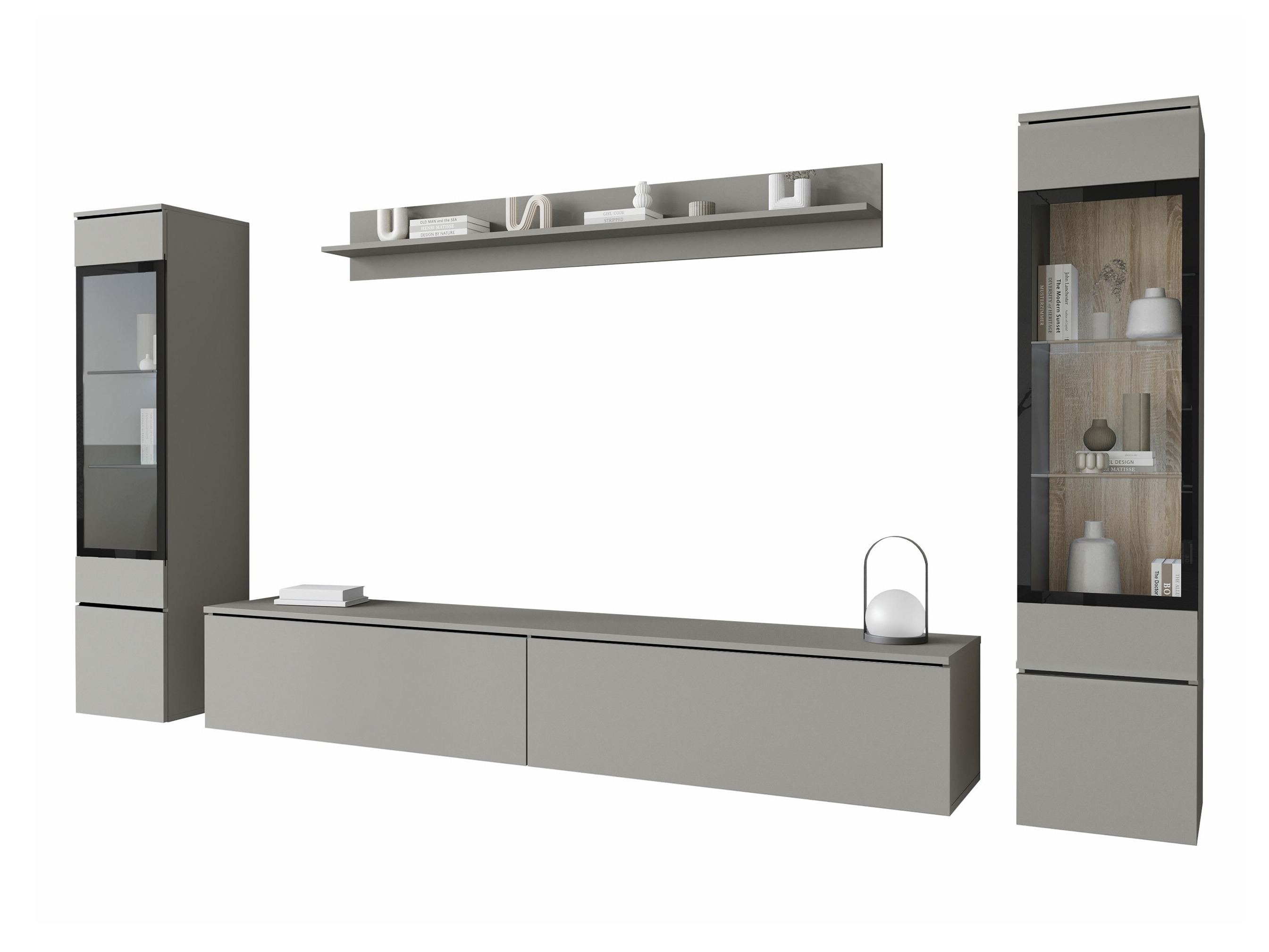 Parete attrezzata Sarasota 126 (Grigio)