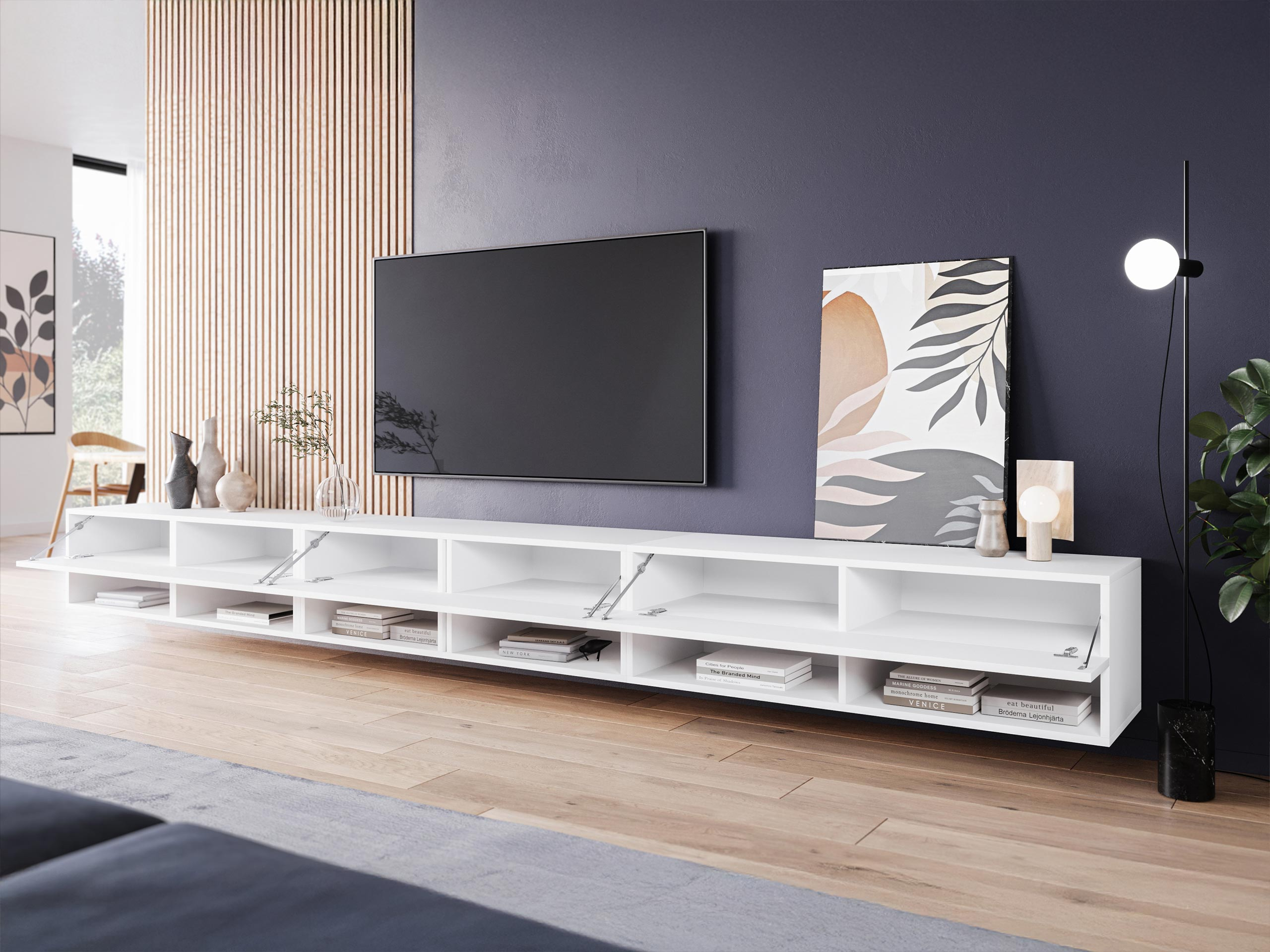 Mobile porta TV Sarasota 144 (Matera grigio + Castagna)