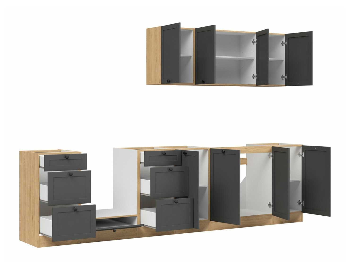 Set da cucina modulare Classic Grey Oak 119