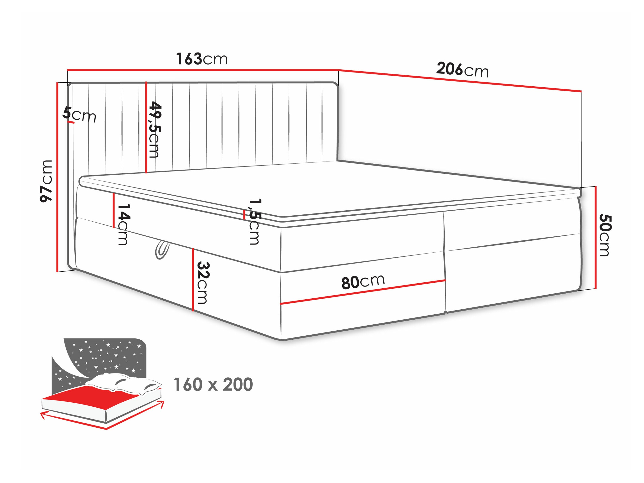 Letto continentale Comfivo Apis I (Polo 872)