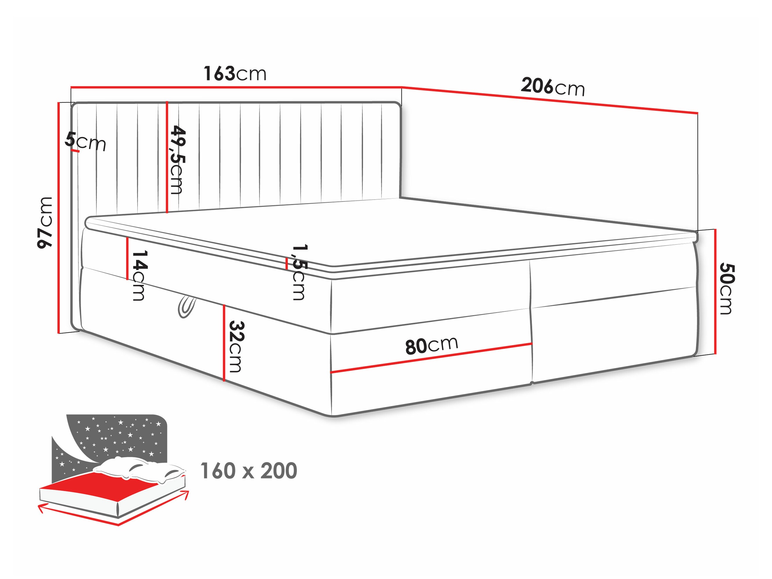 Letto continentale Comfivo Apis I (Polo 889)