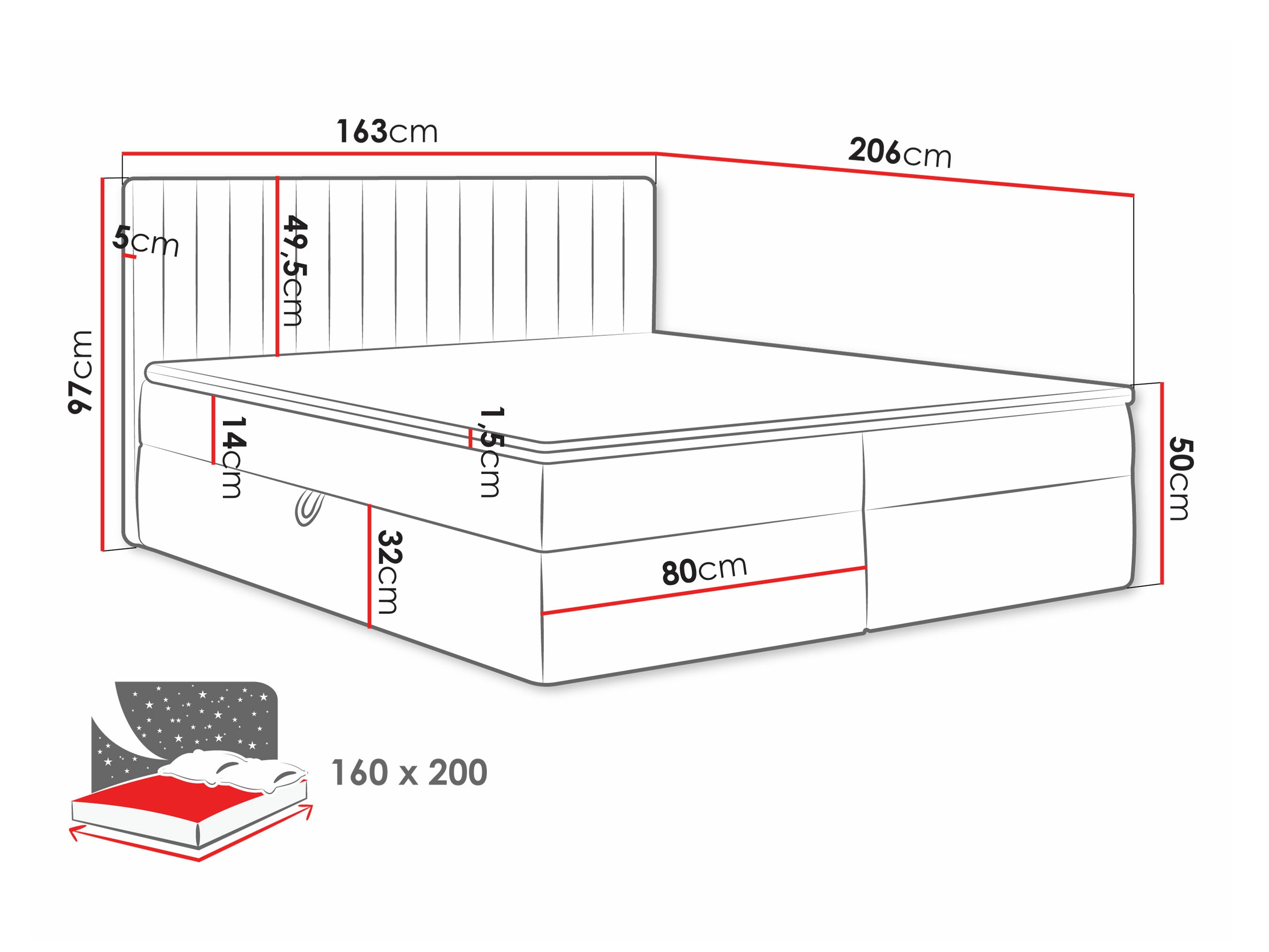 Letto continentale Comfivo Apis I (Polo 891)