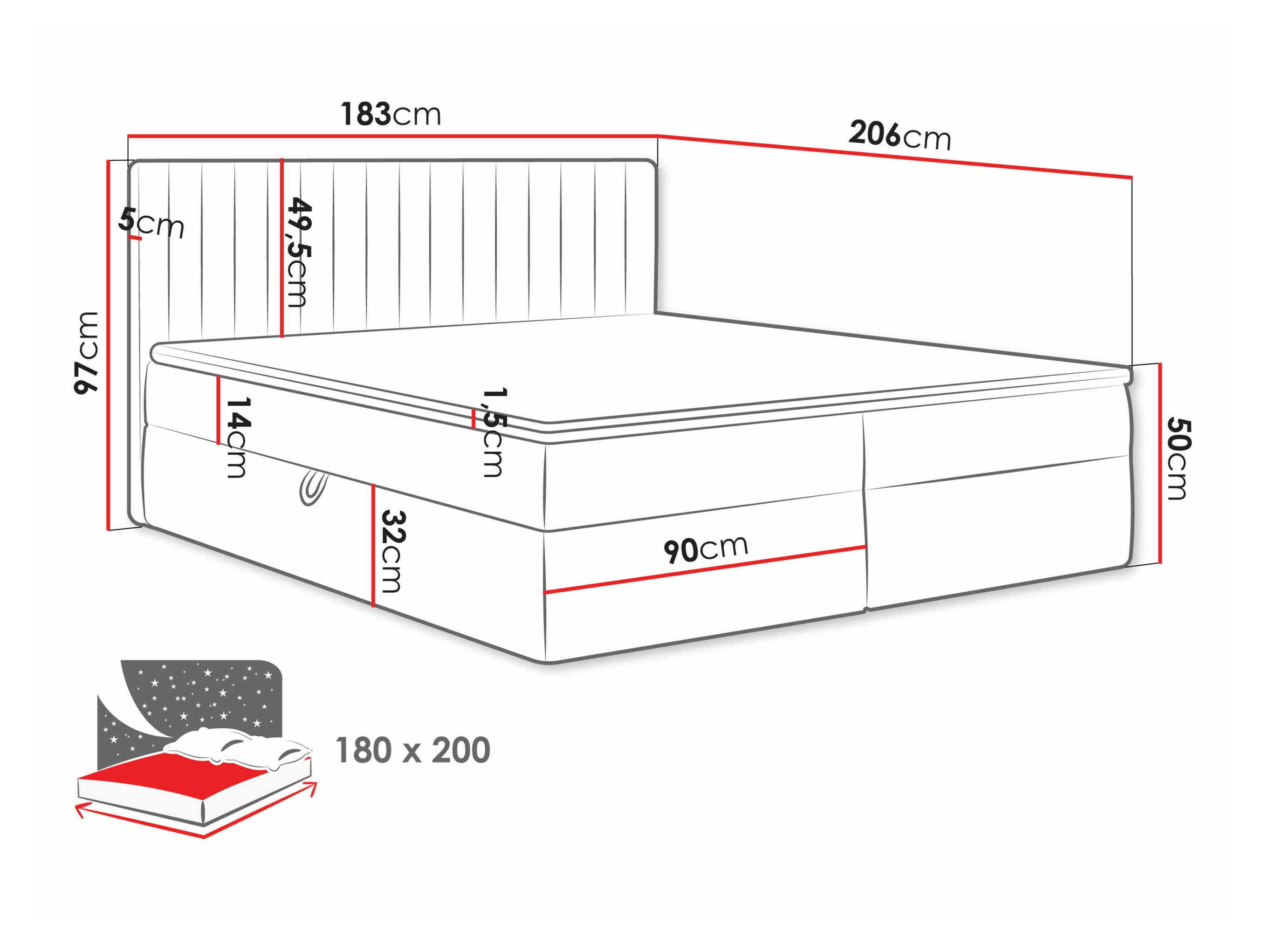 Letto continentale Comfivo Apis I (Polo 891)