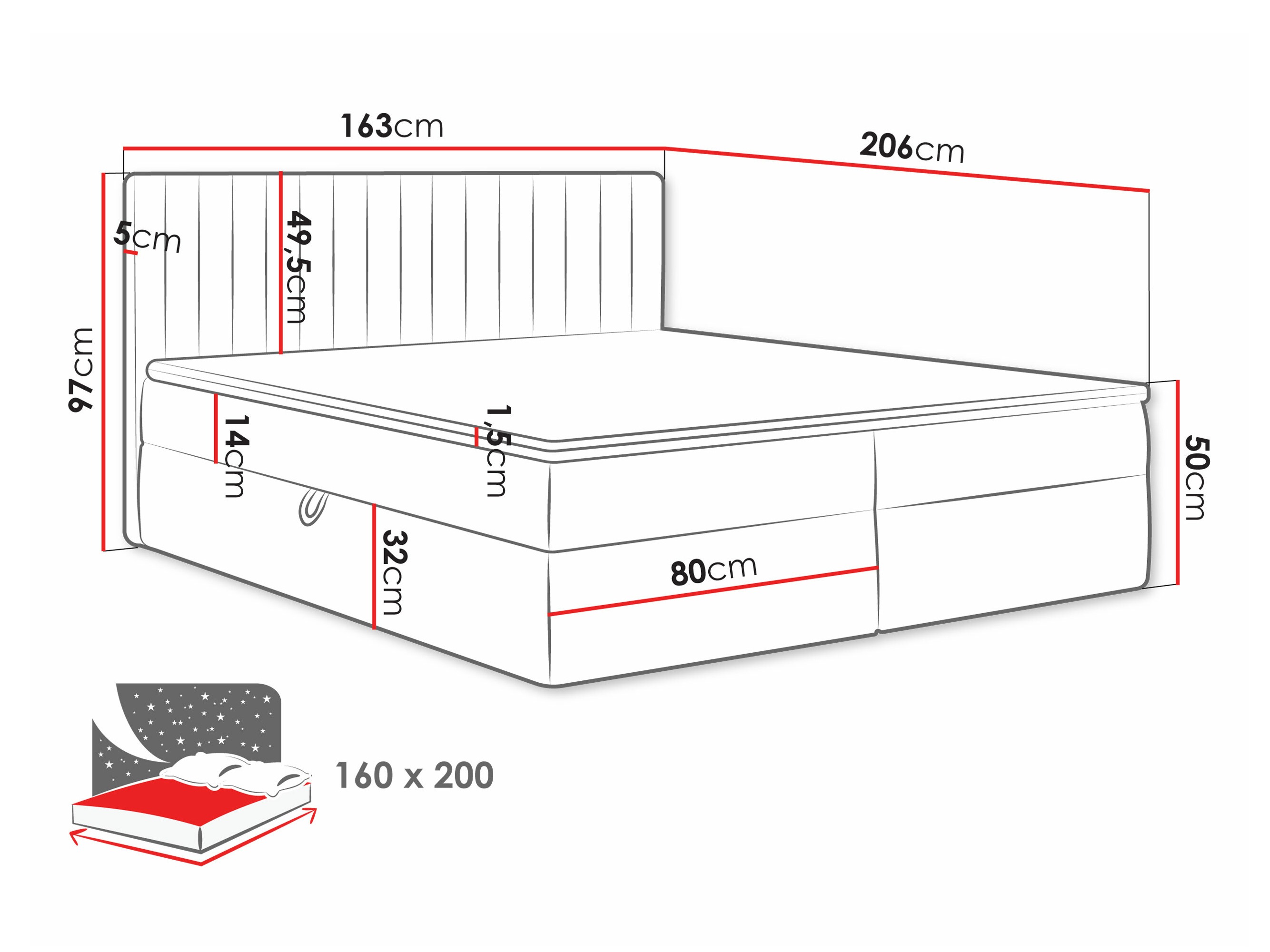 Letto continentale Comfivo Apis I (Polo 894)