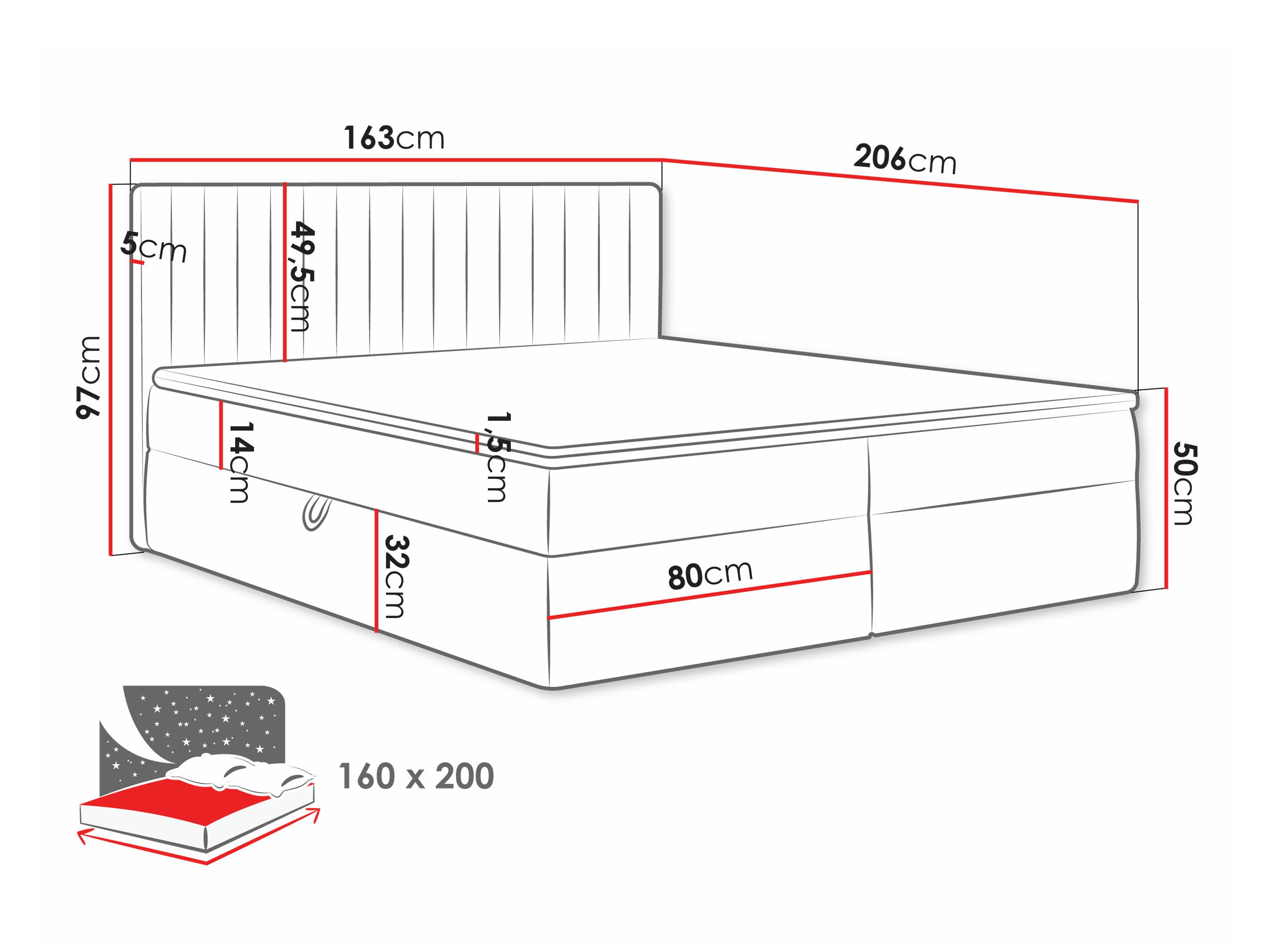 Letto continentale Comfivo Apis I (Polo 897)