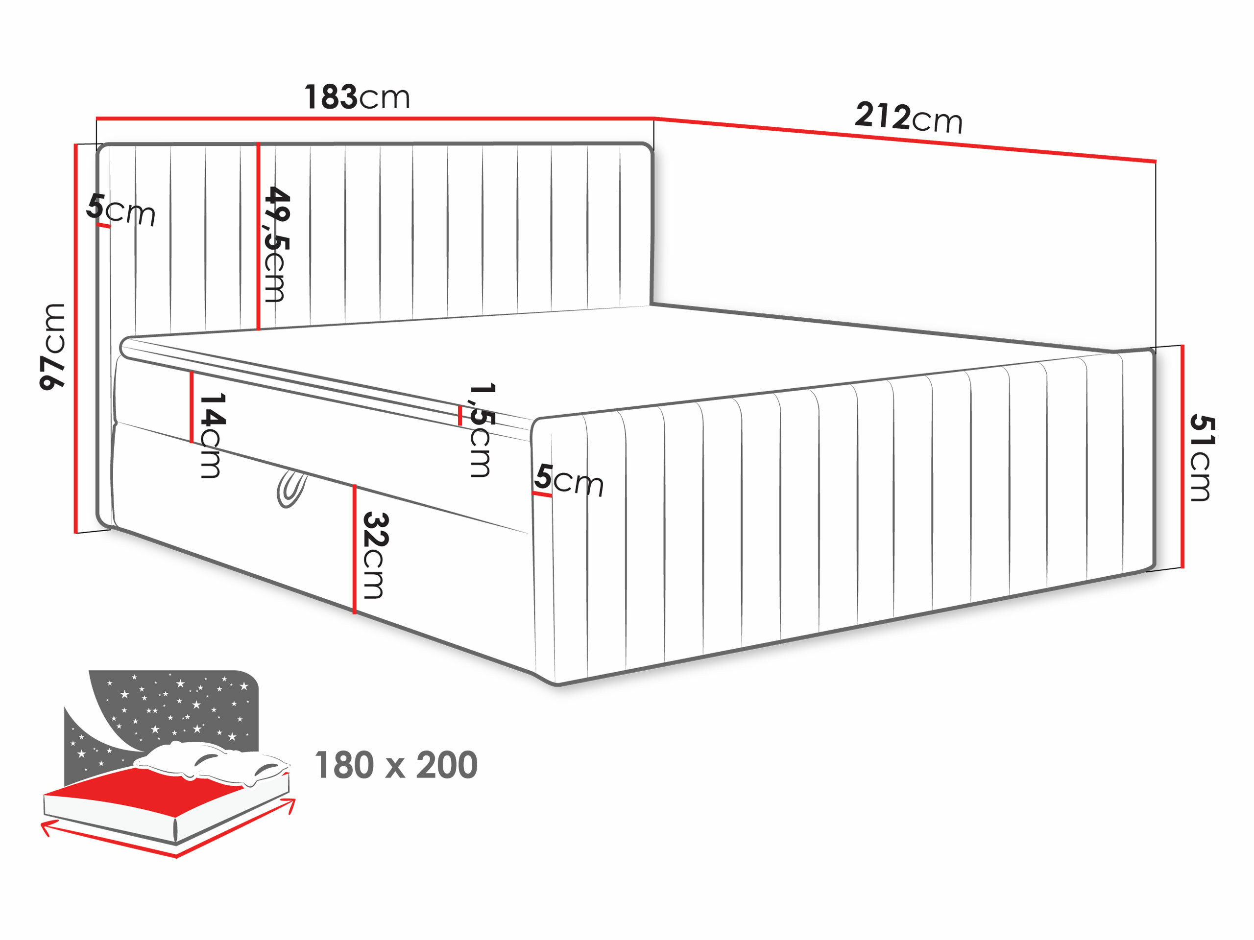 Letto continentale Comfivo Apis II (Polo 894)
