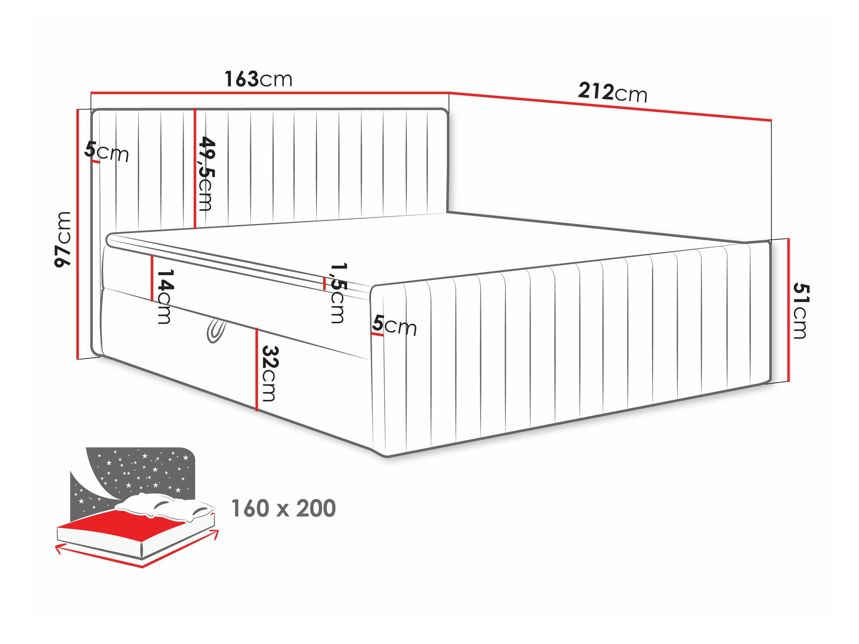 Letto continentale Comfivo Apis II (Polo 897)