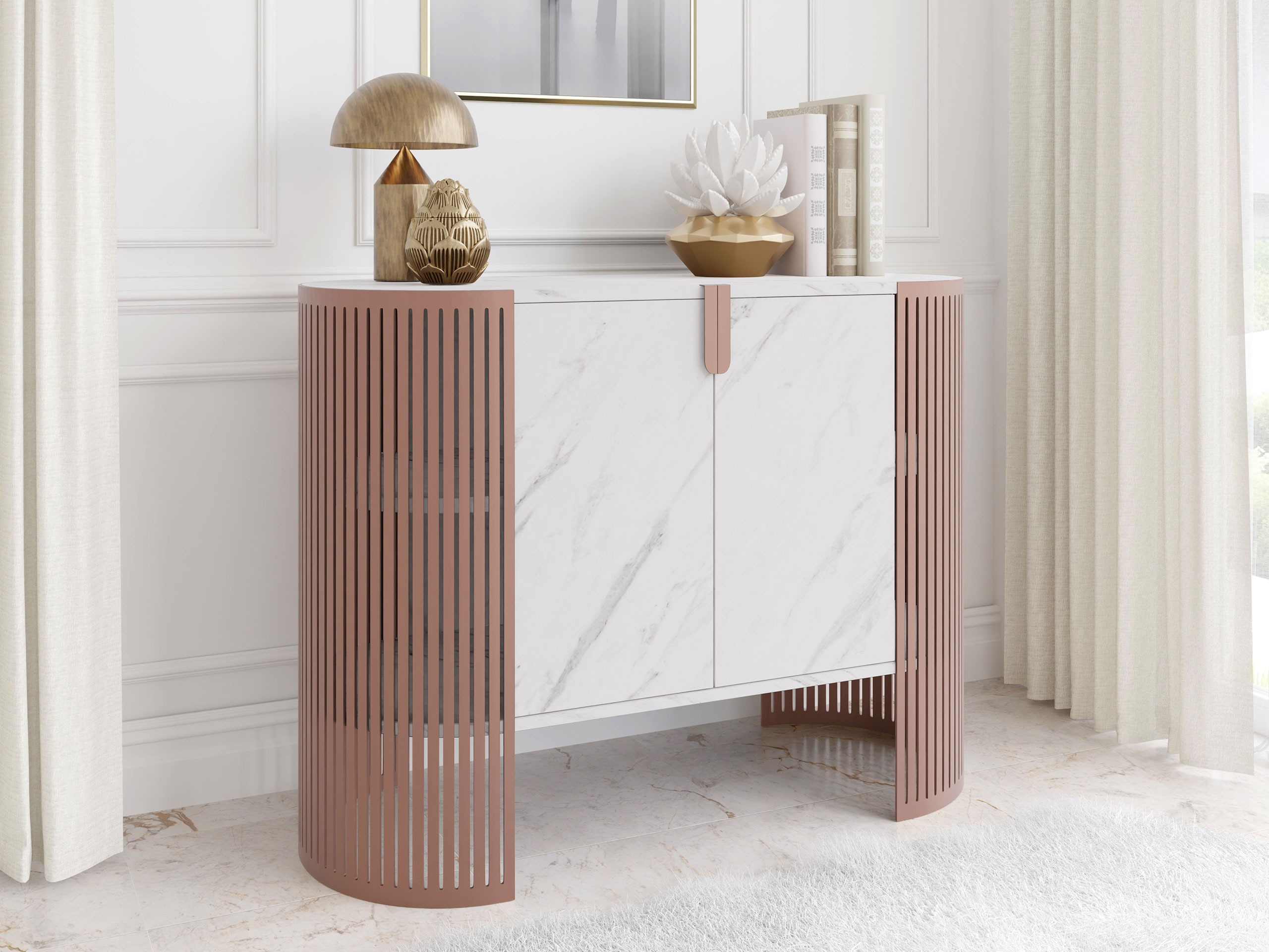 Madia Civer I (Fucsia + Marmo bianco)