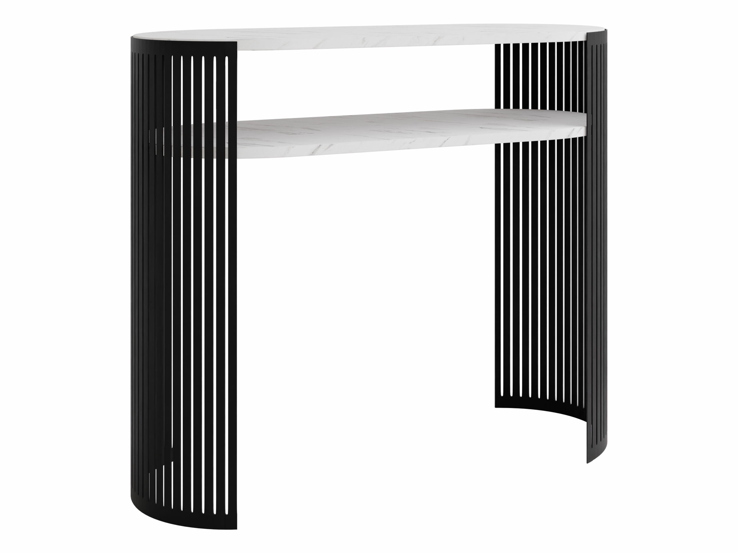 Consolle Civer (Nero + Marmo bianco)