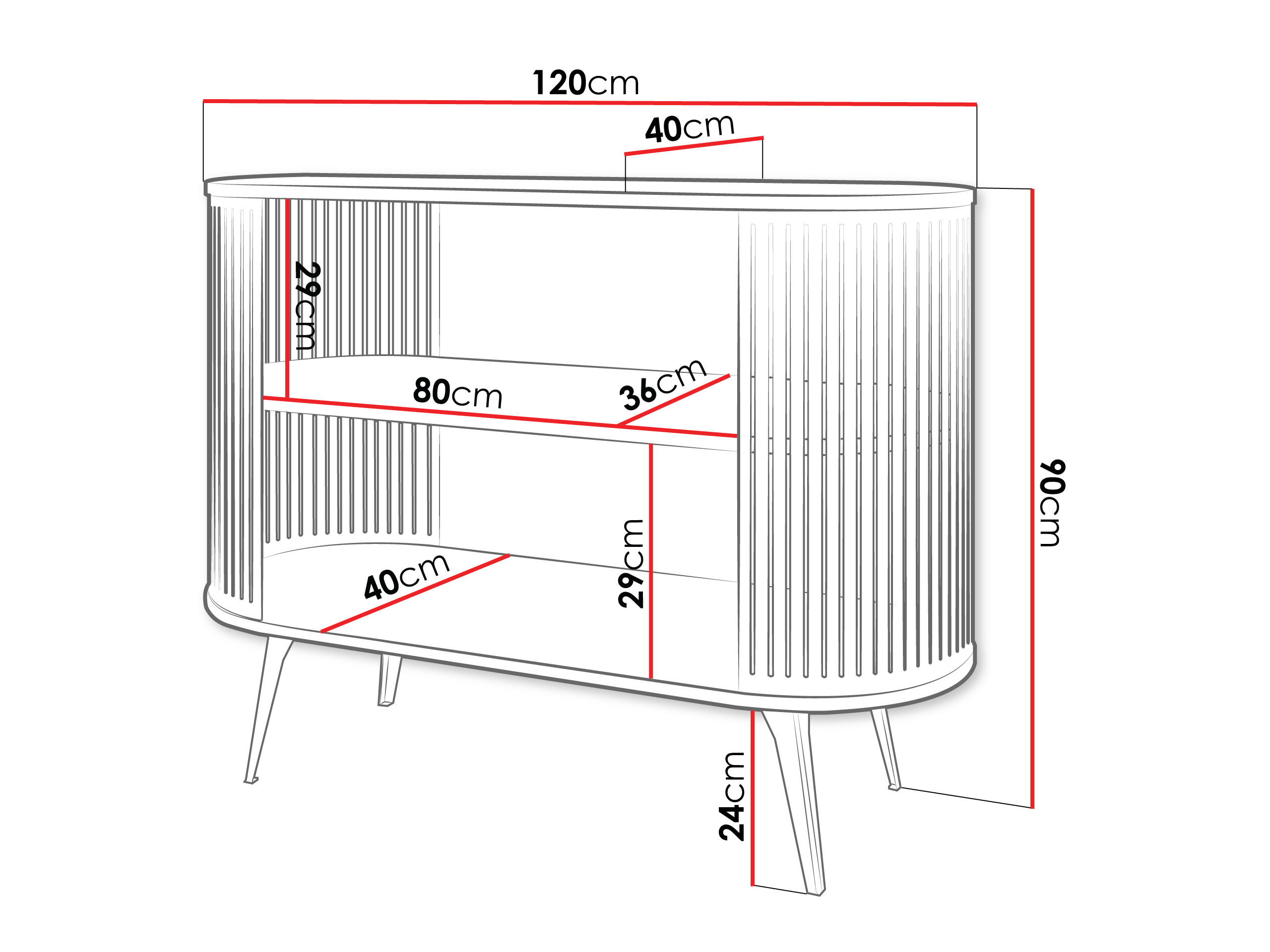 Scaffale Vitum II (D'oro + Nero)