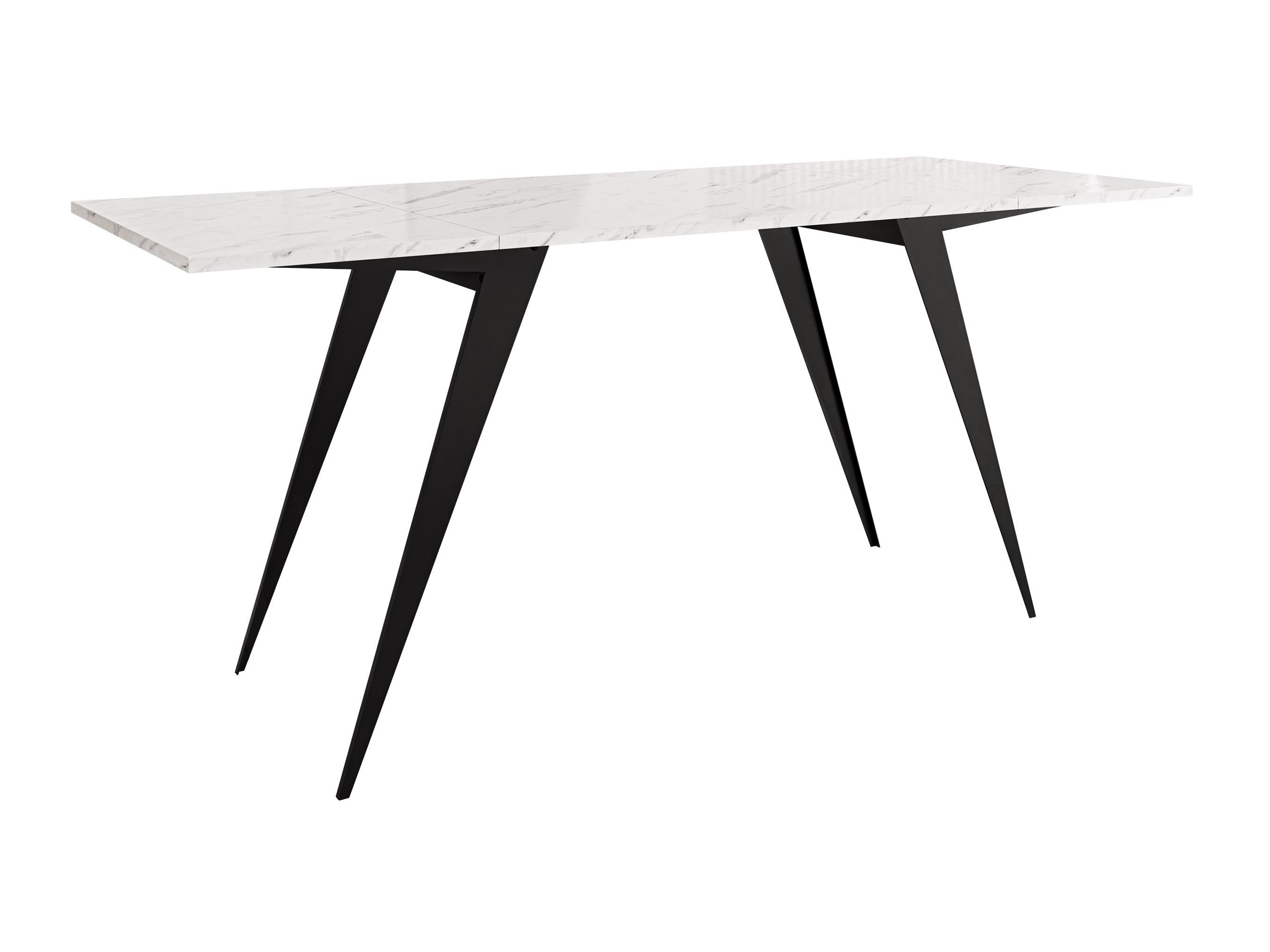 Tavolino trasformabile Oswego 150 (Marmo bianco + Nero)