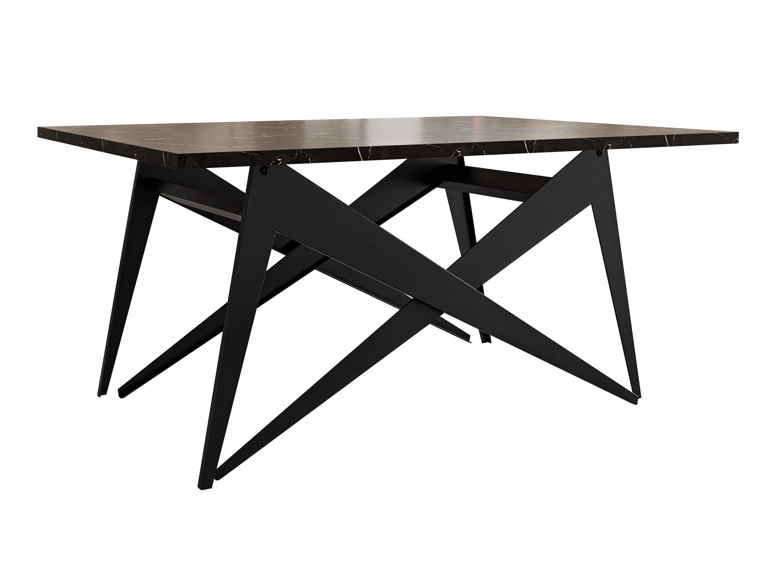 Tavolino trasformabile Oswego 150 (Marmo nero + Nero)