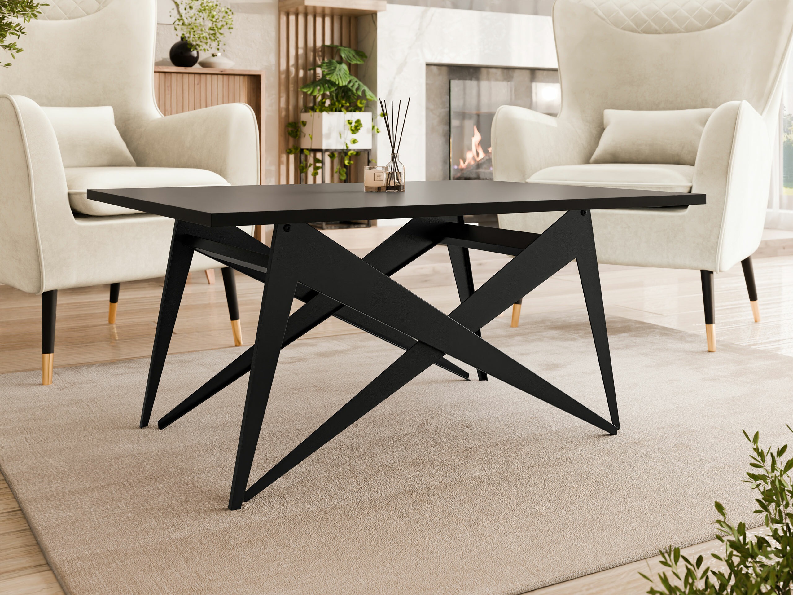 Tavolino trasformabile Oswego 150 (Nero)