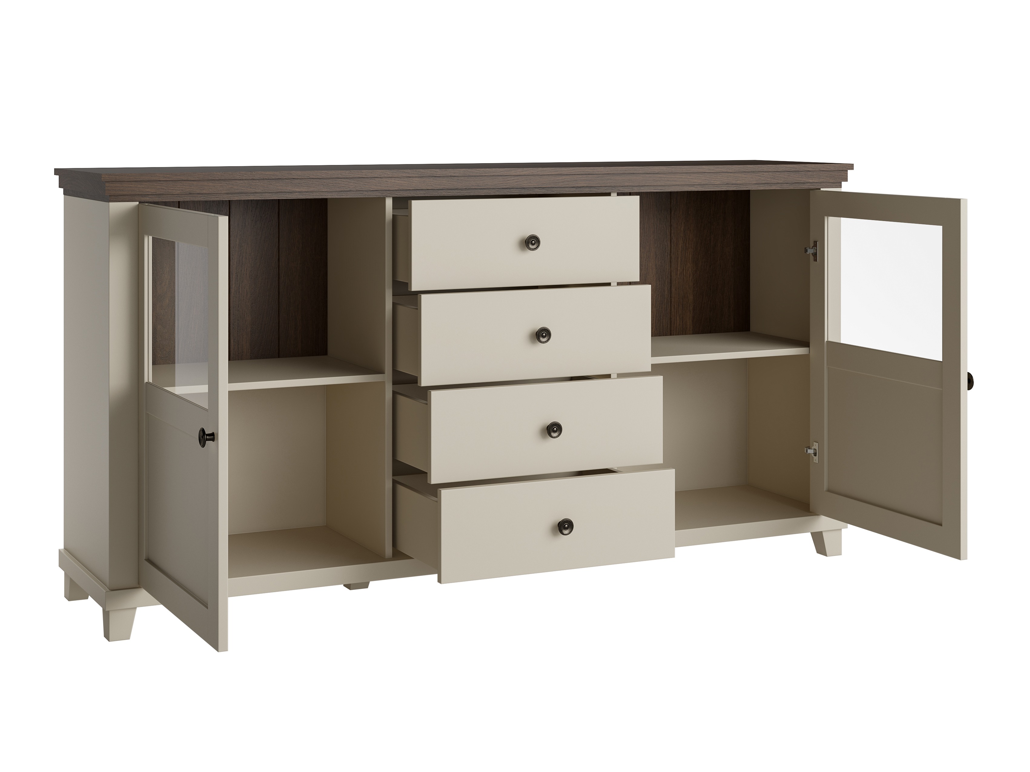 Cassettiera Tolnue 103 (Beige chiaro + Quercia)