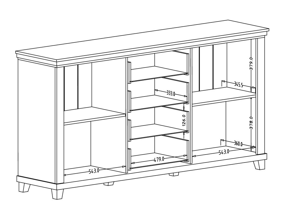 Cassettiera Tolnue 103 (Beige chiaro + Quercia)