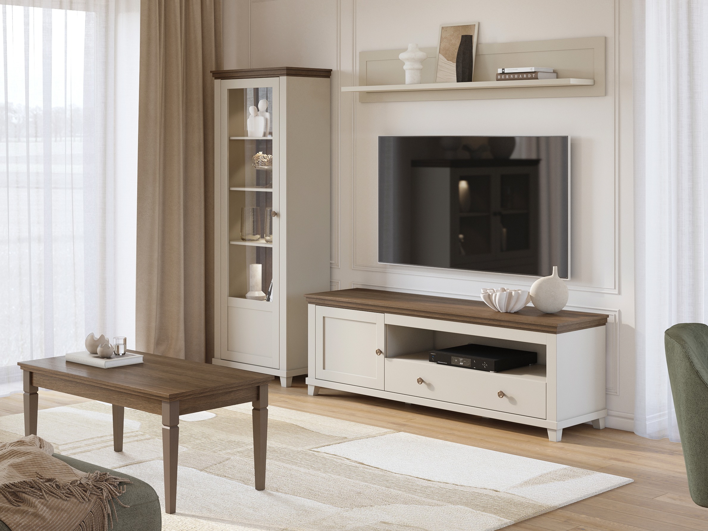 Scaffale Tolnue 101 (Beige chiaro + Quercia)