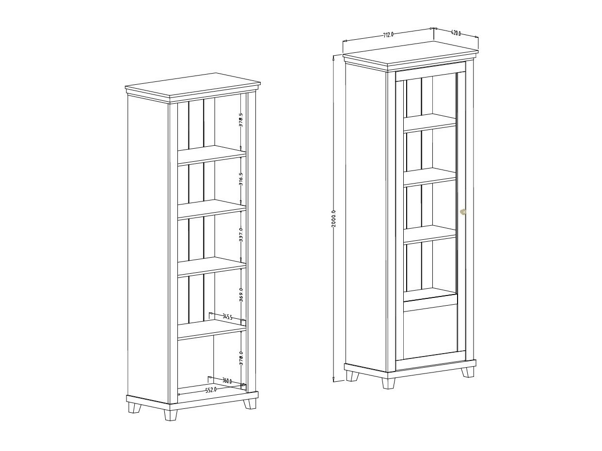 Scaffale Tolnue 101 (Beige chiaro + Quercia)