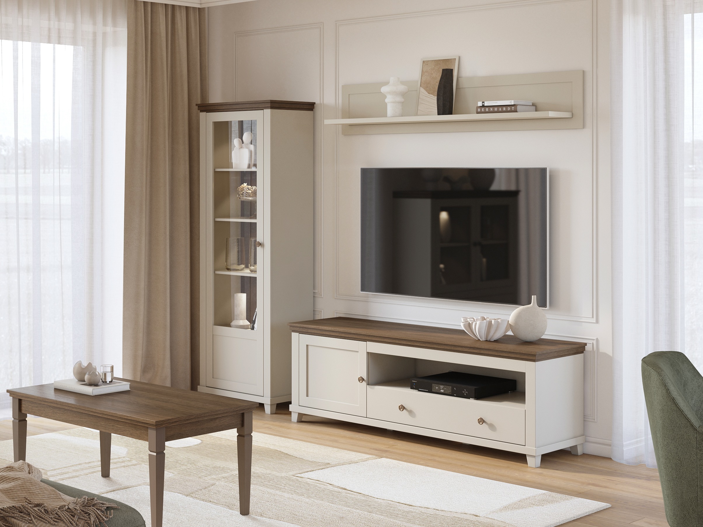 Scaffale Tolnue 101 (Beige chiaro + Quercia)