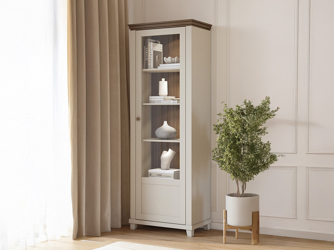 Scaffale Tolnue 101 (Beige chiaro + Quercia)