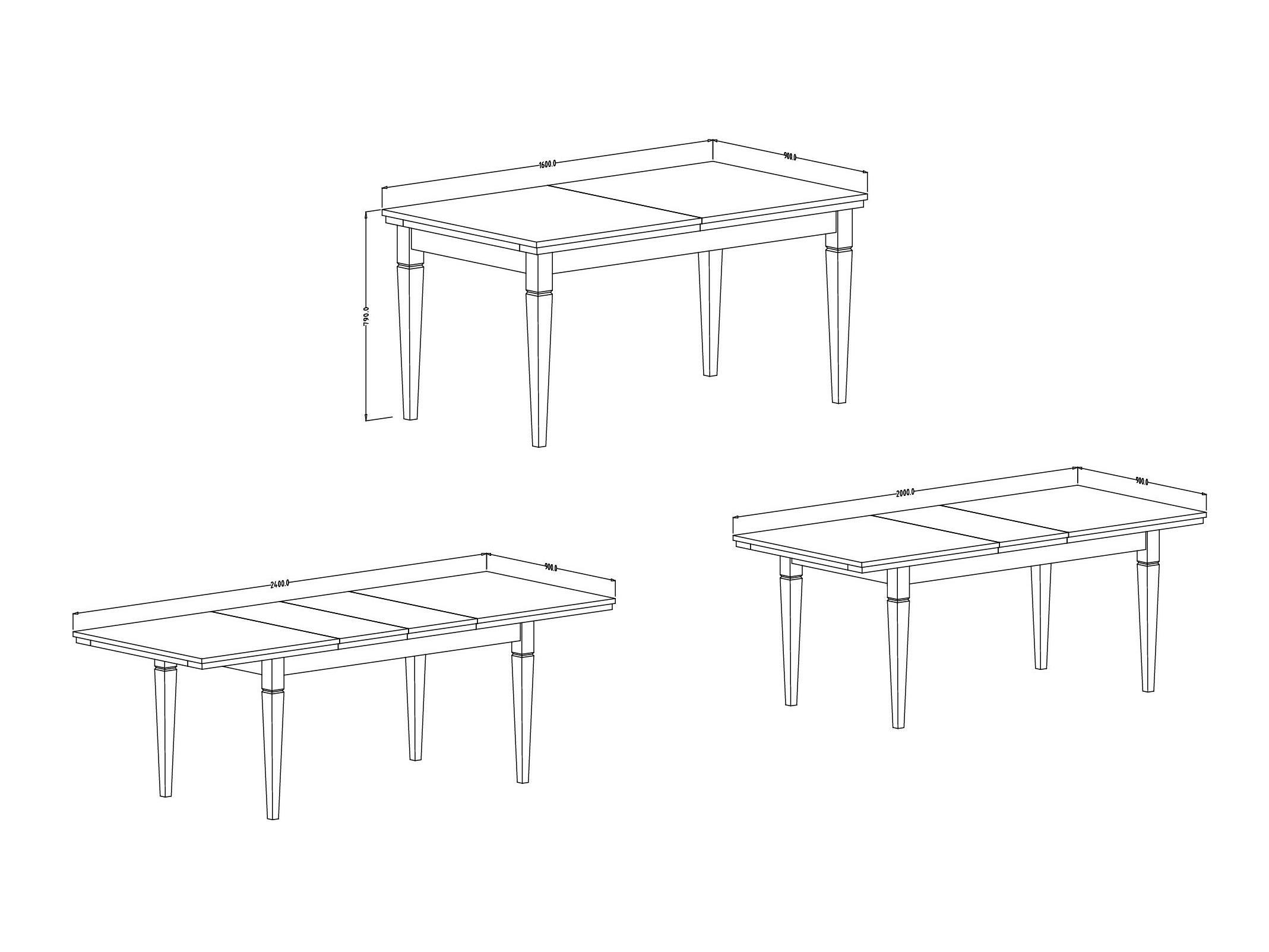 Tavolo Tolnue 107 (Verde scuro + Quercia di lefkada)