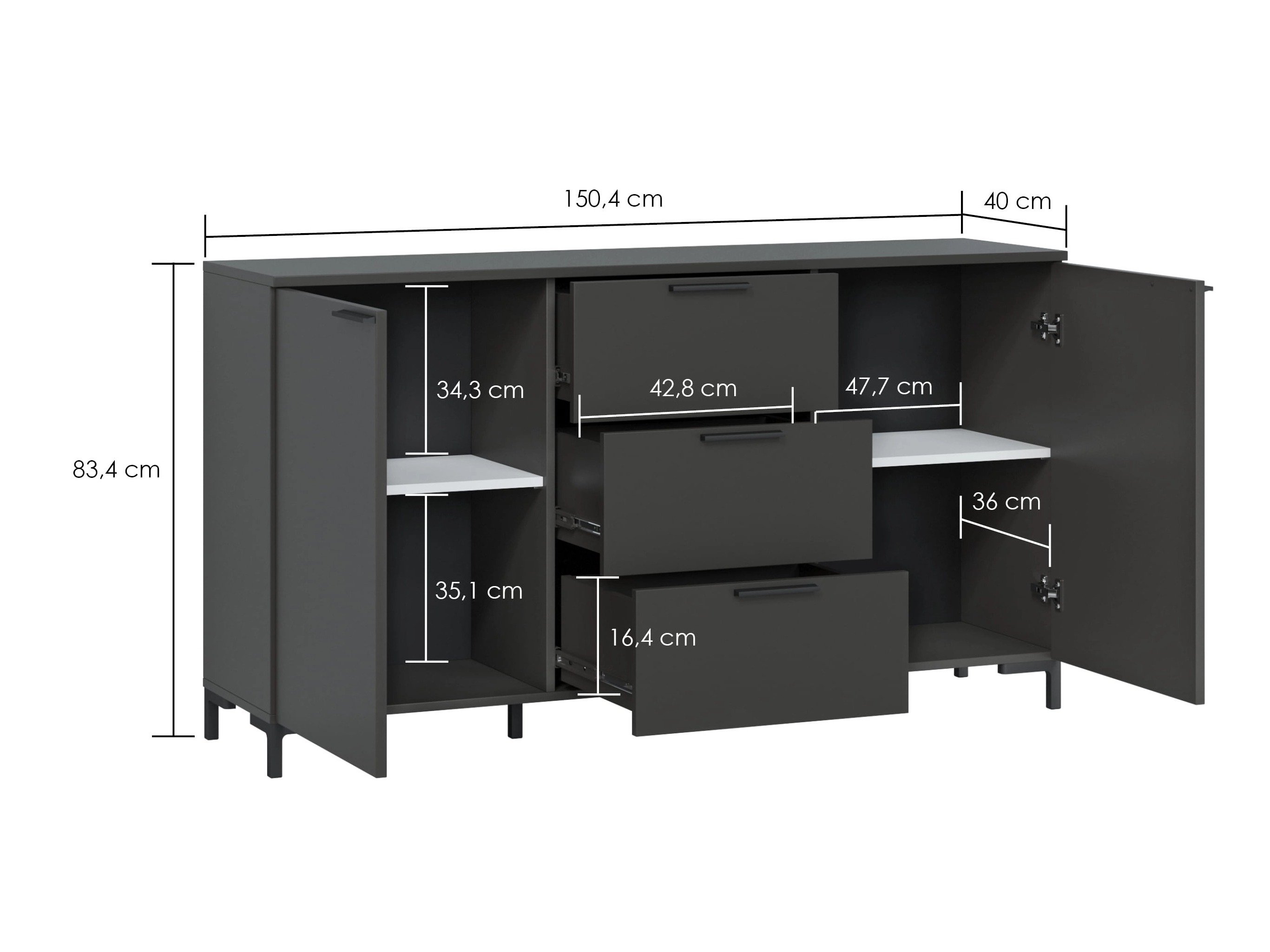 Cassettiera Salnola 101 (Grigio)