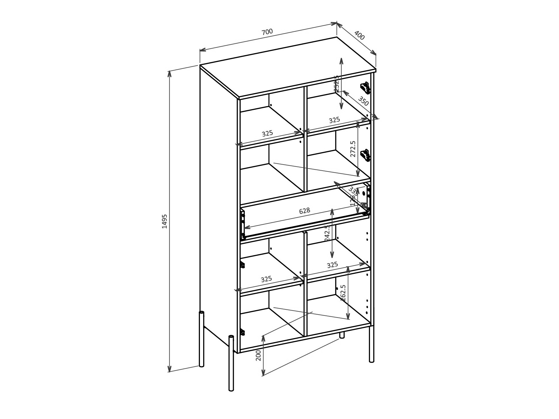 Scaffale Levtenu 120 (Cachemire)