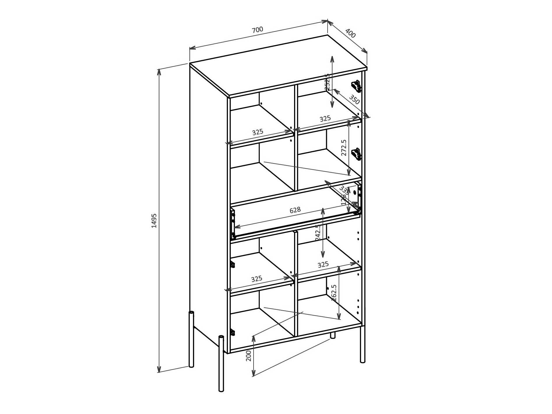 Scaffale Levtenu 120 (Quercia + Cachemire)
