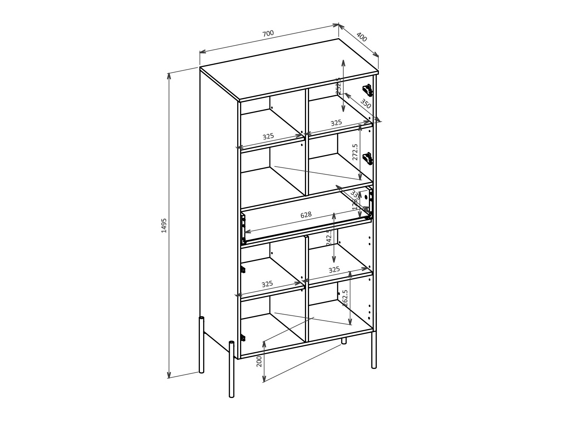 Scaffale Levtenu 121 (Quercia + Cachemire)