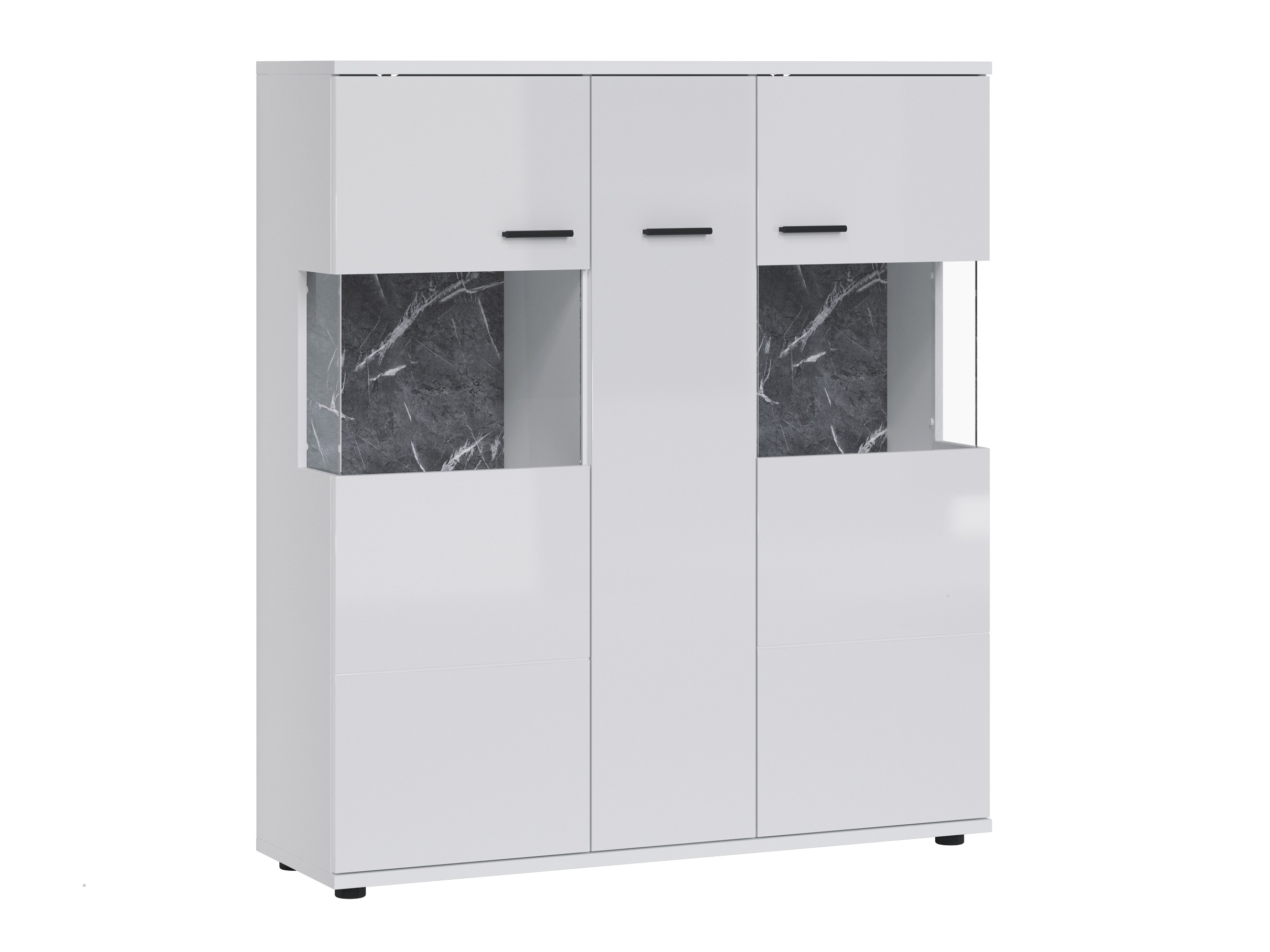 Scaffale Ontario 169 (Bianco lucido + Bianco)