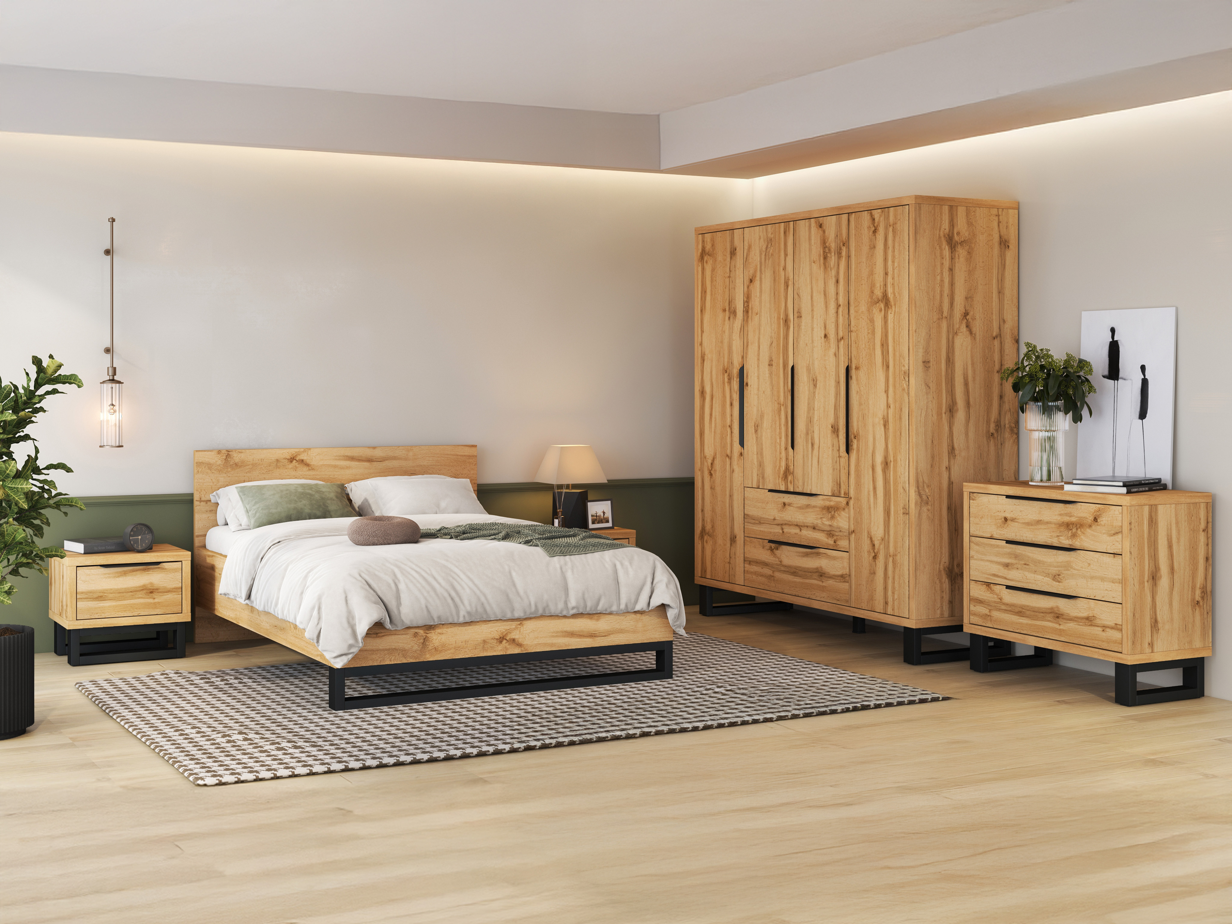 Letto Avicavu 118 (Quercia di Wotan + Nero)