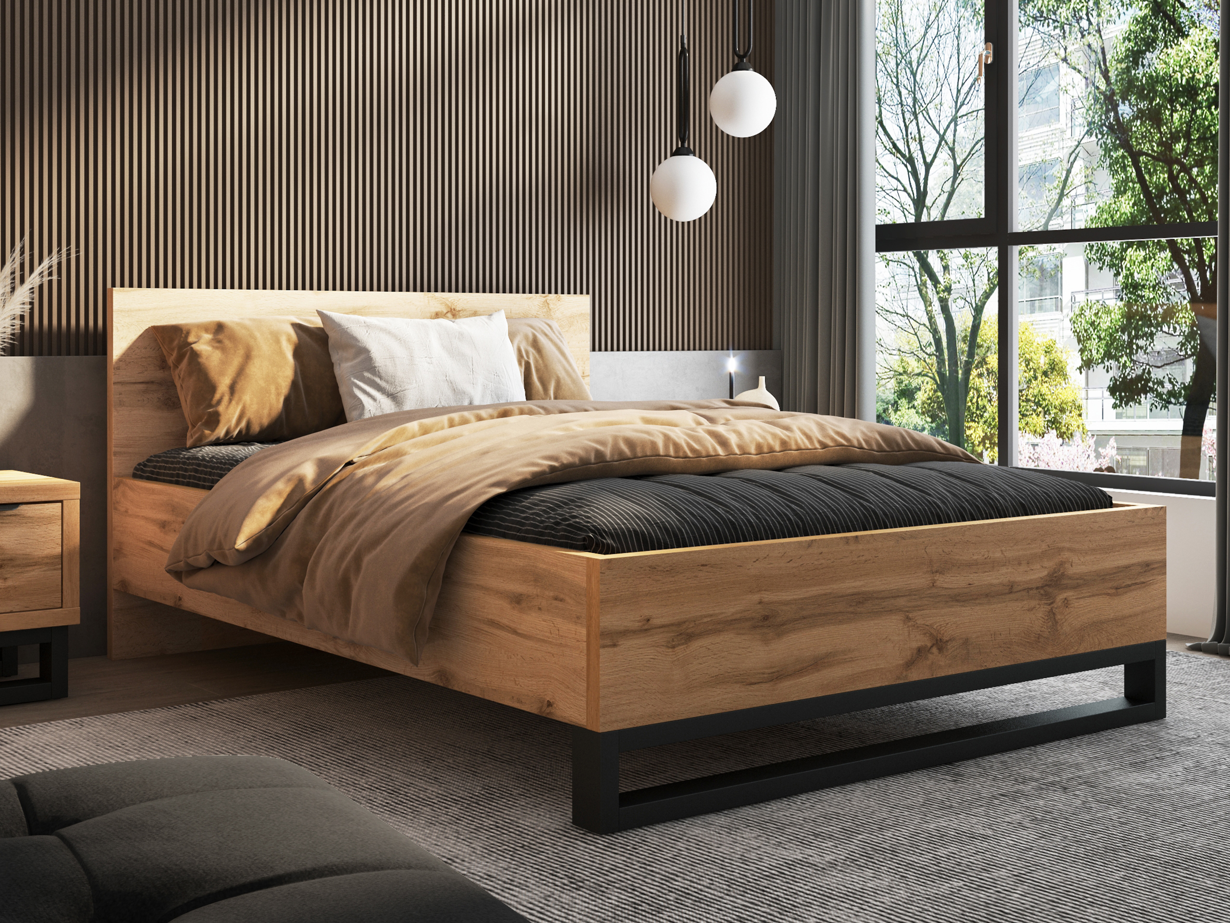 Letto Avicavu 118 (Quercia di Wotan + Nero)