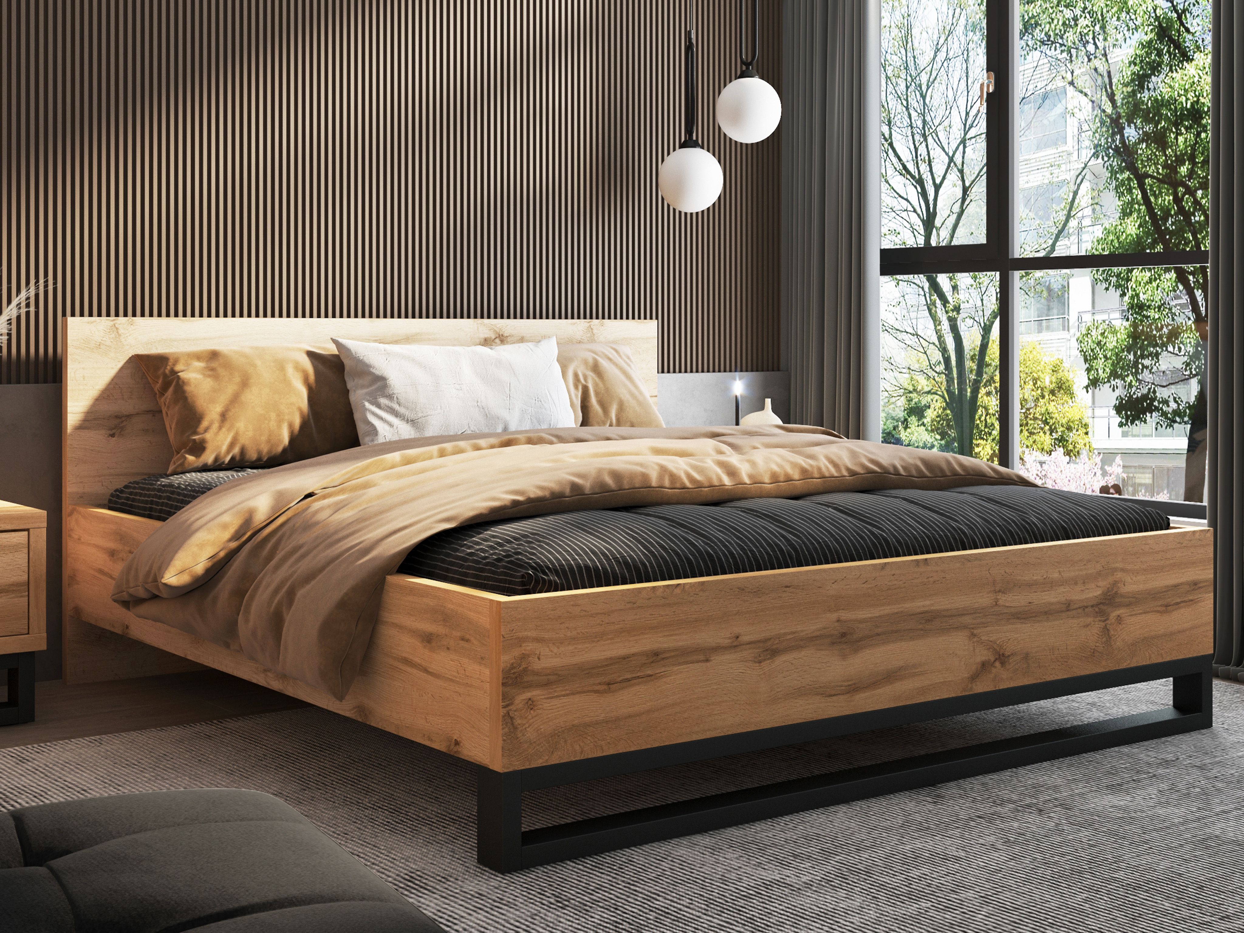Letto Avicavu 118 (Quercia di Wotan + Nero)