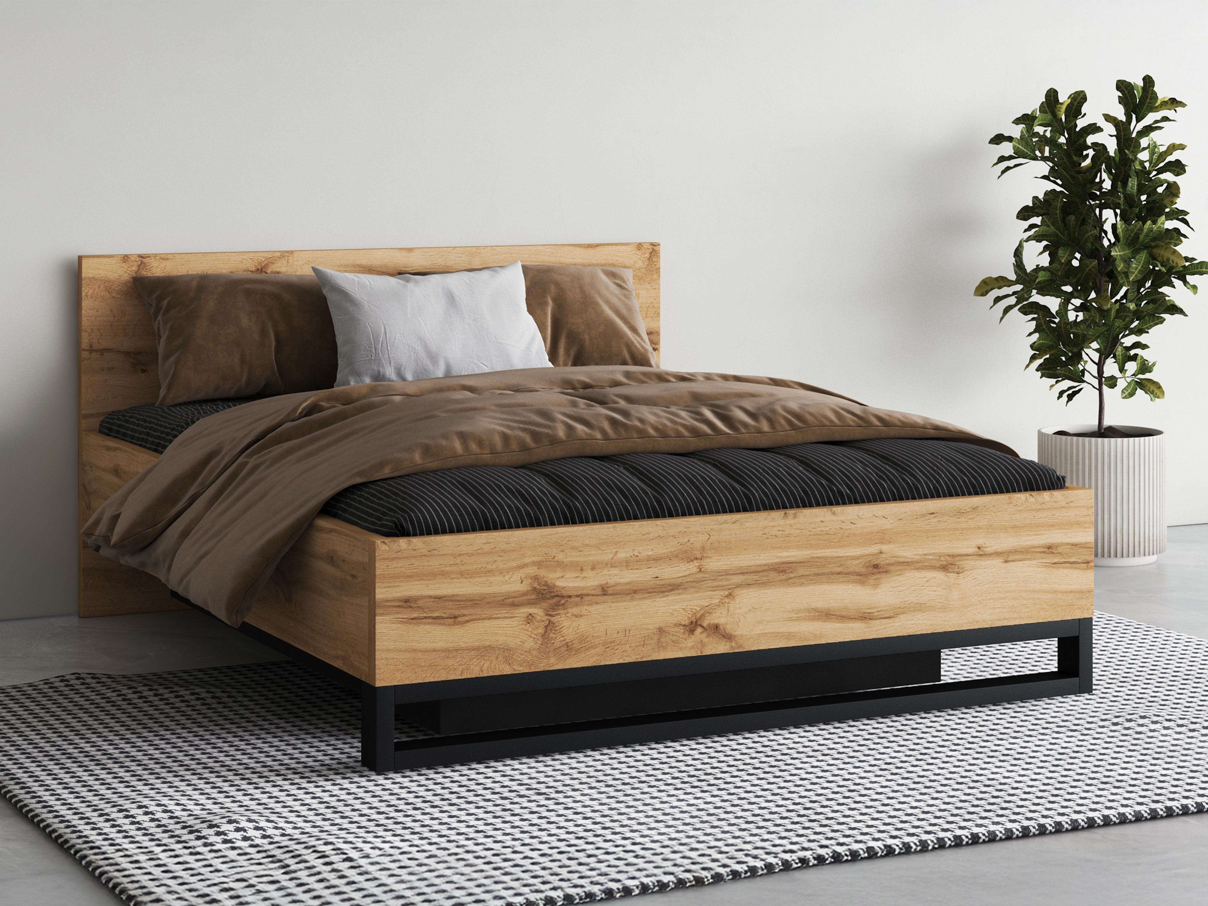 Letto Avicavu 118 (Quercia di Wotan + Nero)