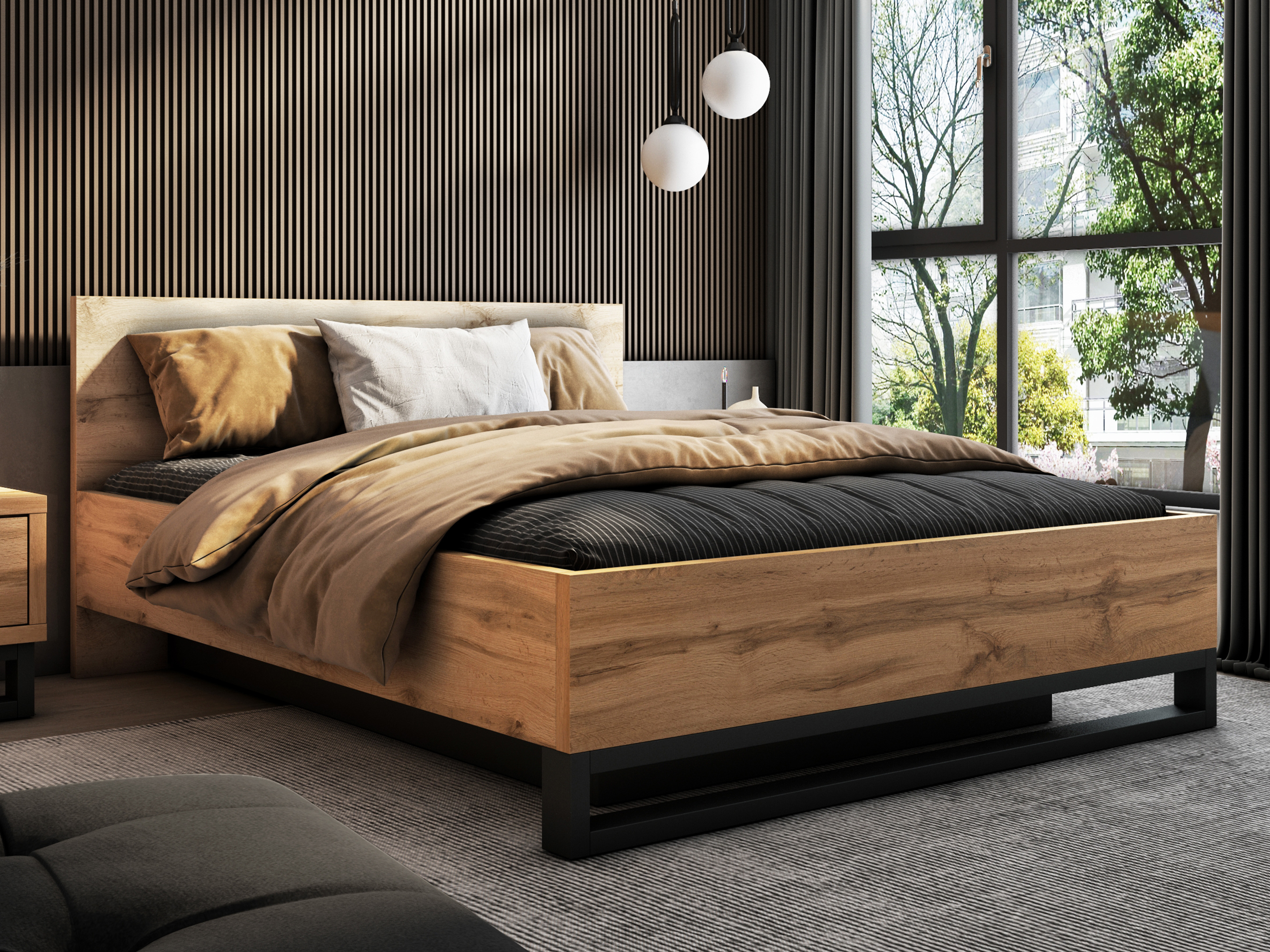 Letto Avicavu 118 (Quercia di Wotan + Nero)
