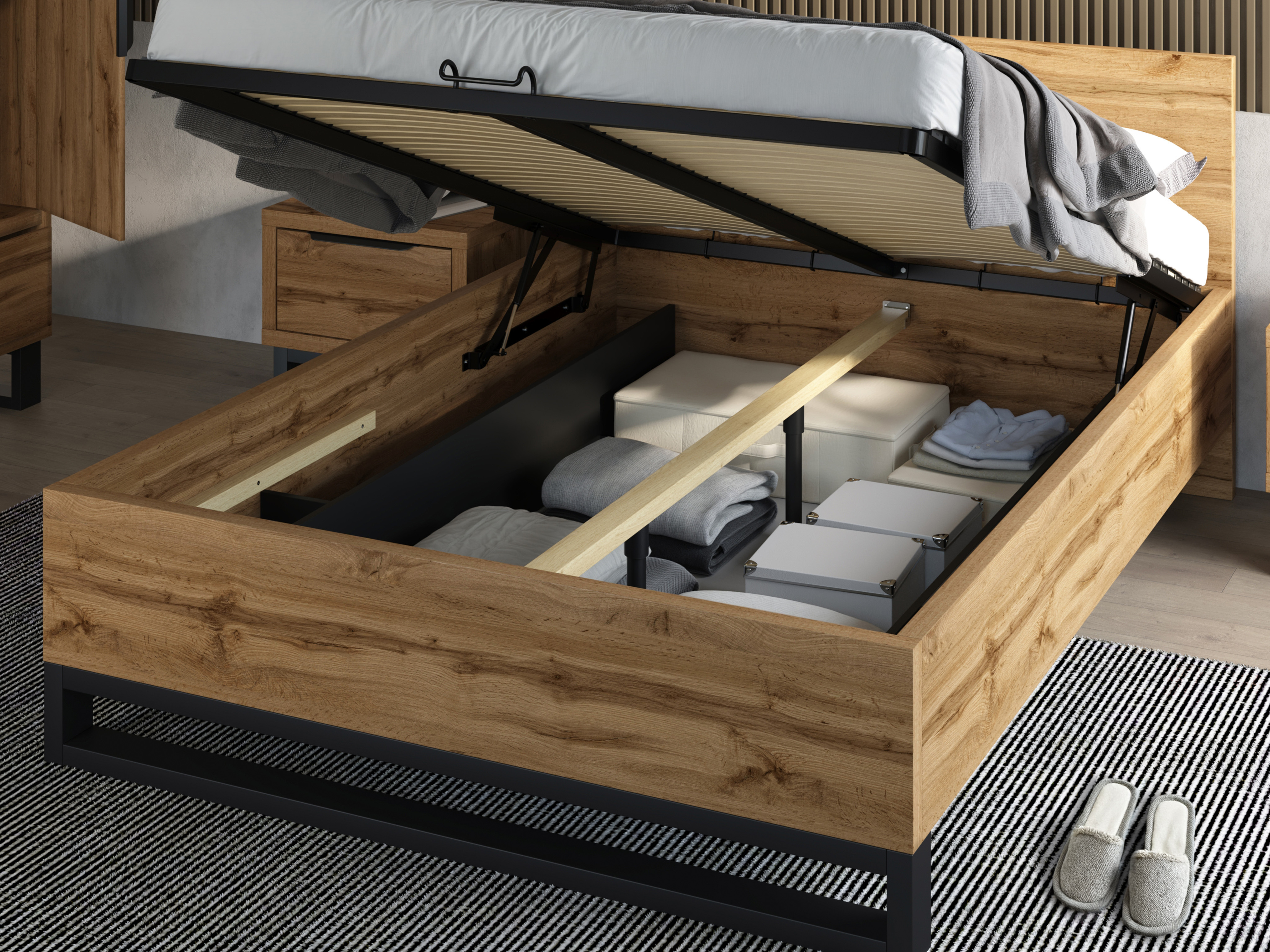 Letto Avicavu 118 (Quercia di Wotan + Nero)