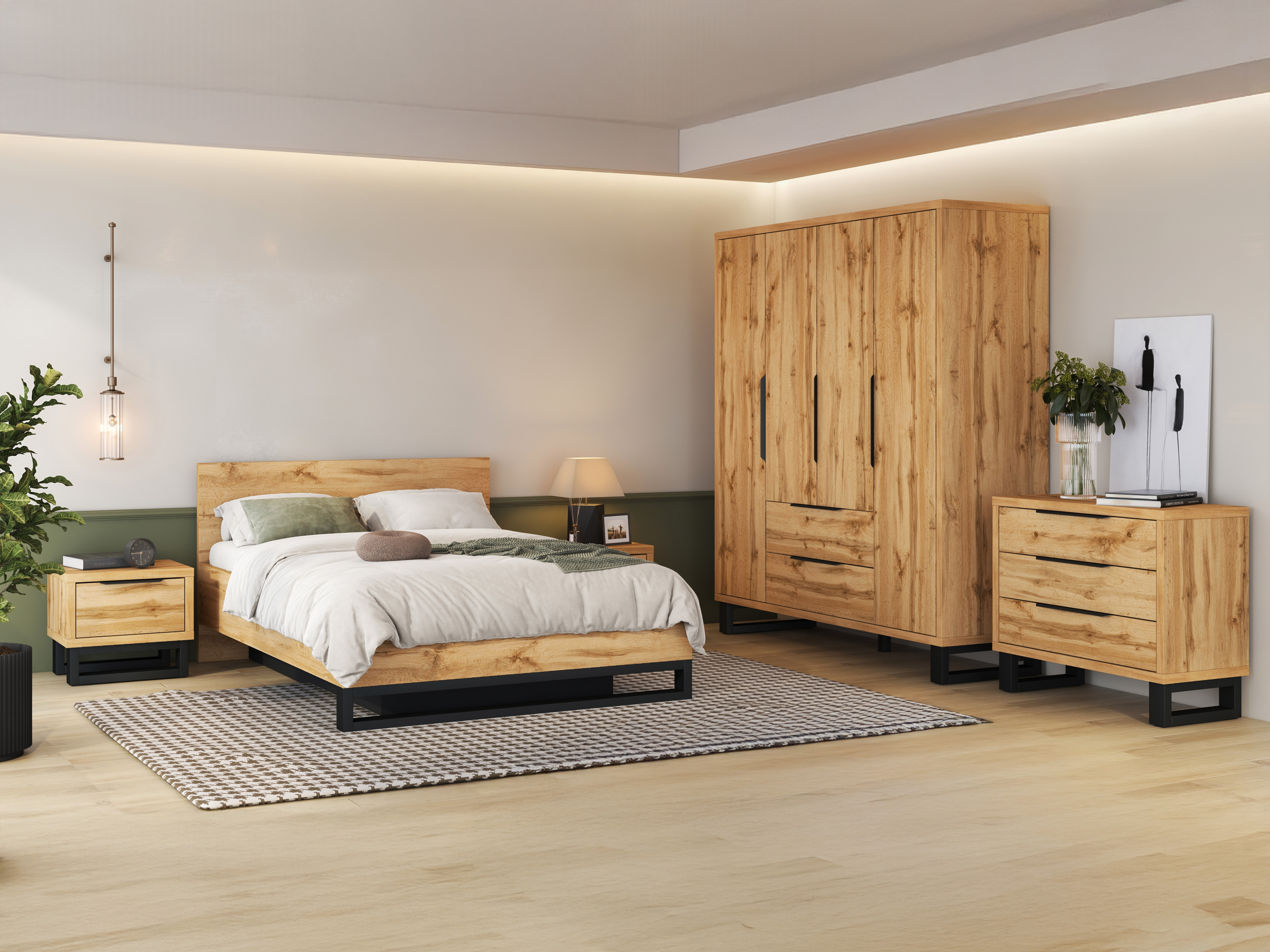 Letto Avicavu 118 (Quercia di Wotan + Nero)