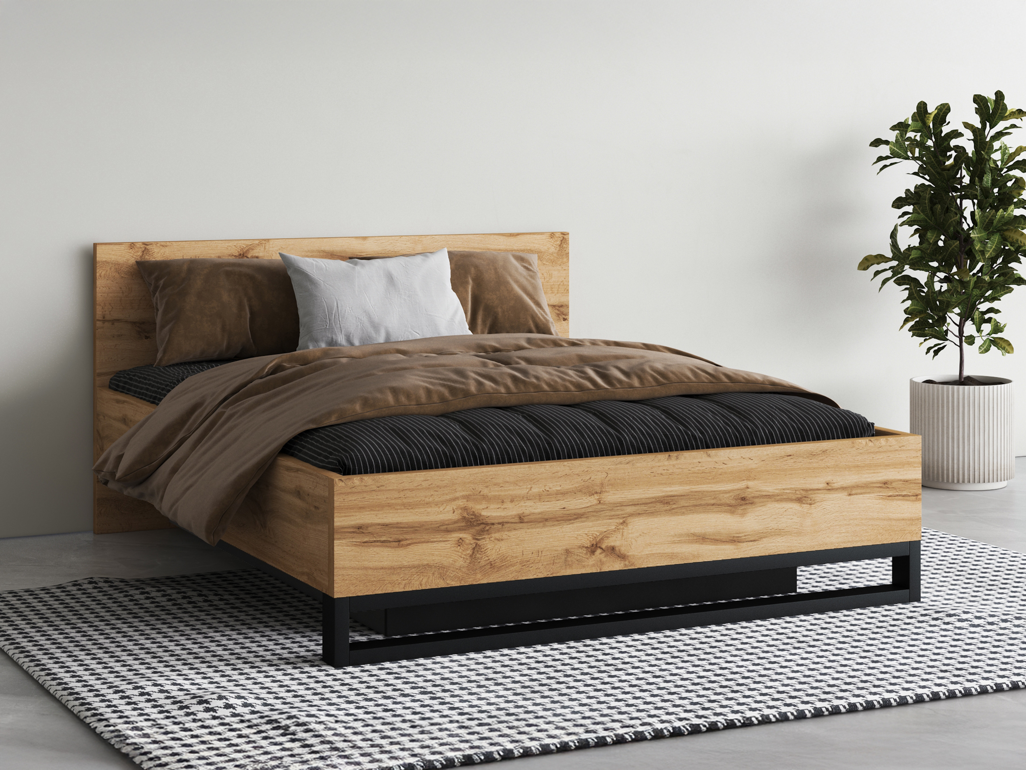 Letto Avicavu 118 (Quercia di Wotan + Nero)