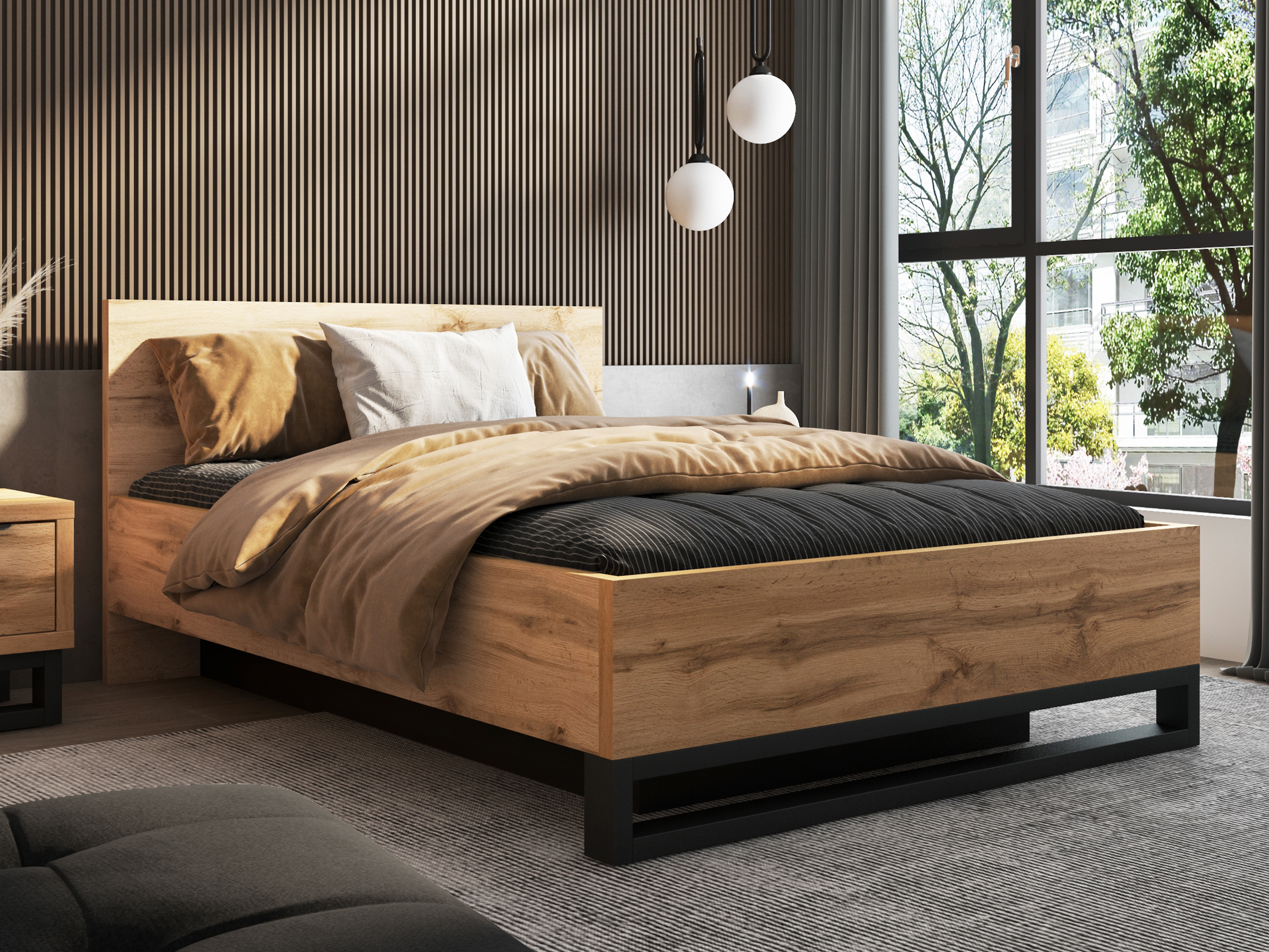 Letto Avicavu 118 (Quercia di Wotan + Nero)