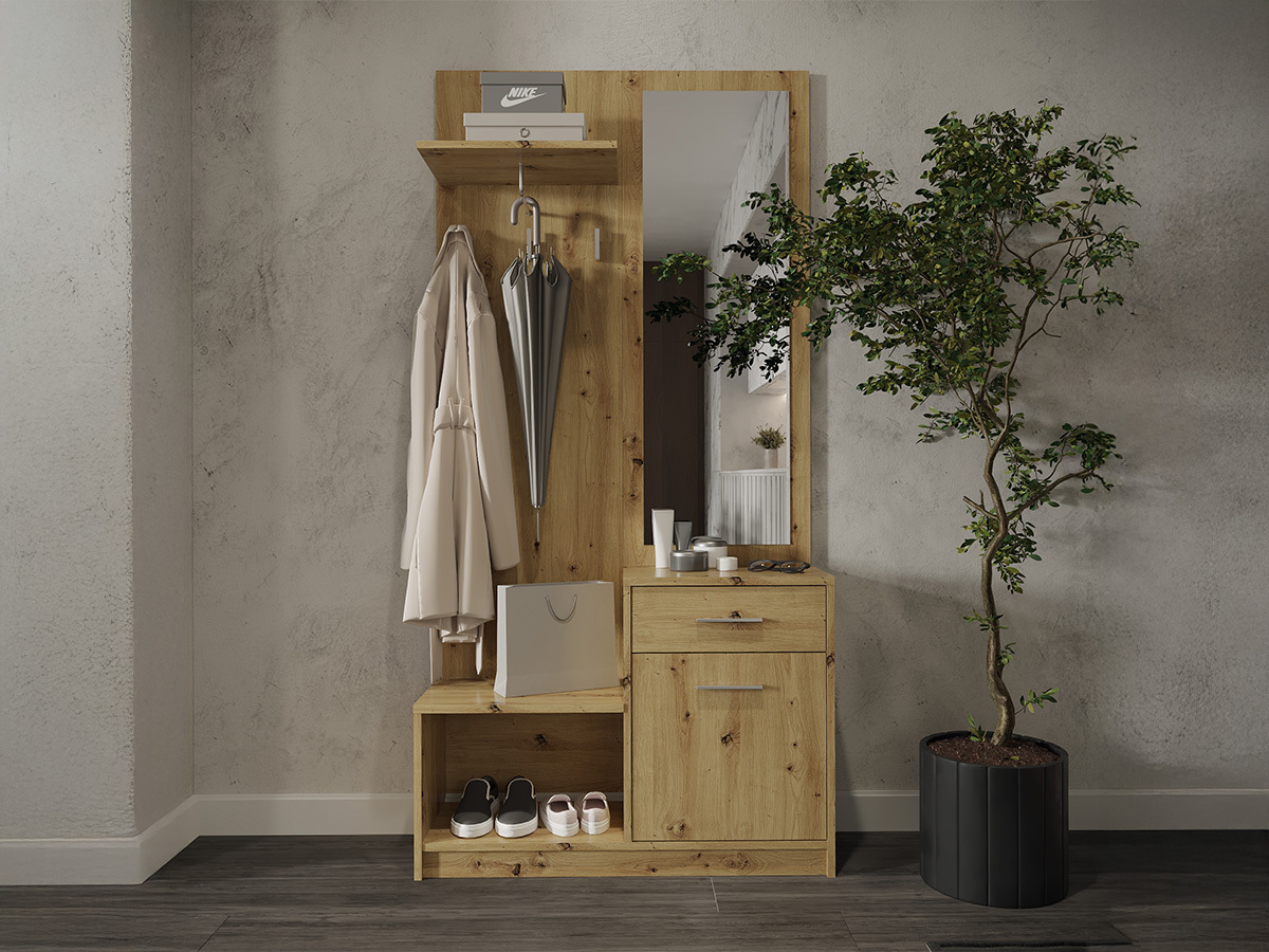 Set arredo da corridoio Houston 2084 (Rovere Artisan)