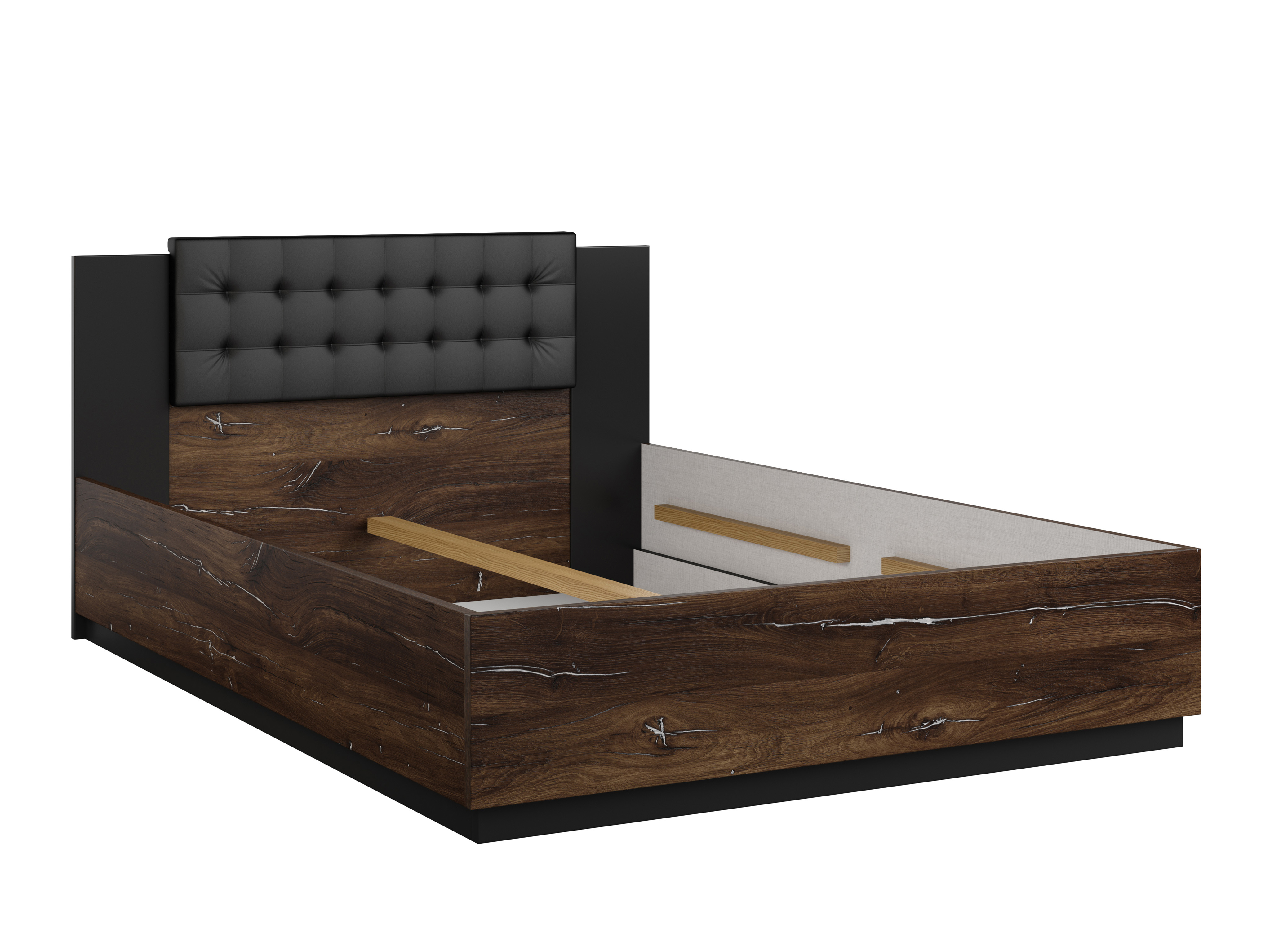 Letto Felelie 104 (Rovere Flagstaff scuro + Argento)