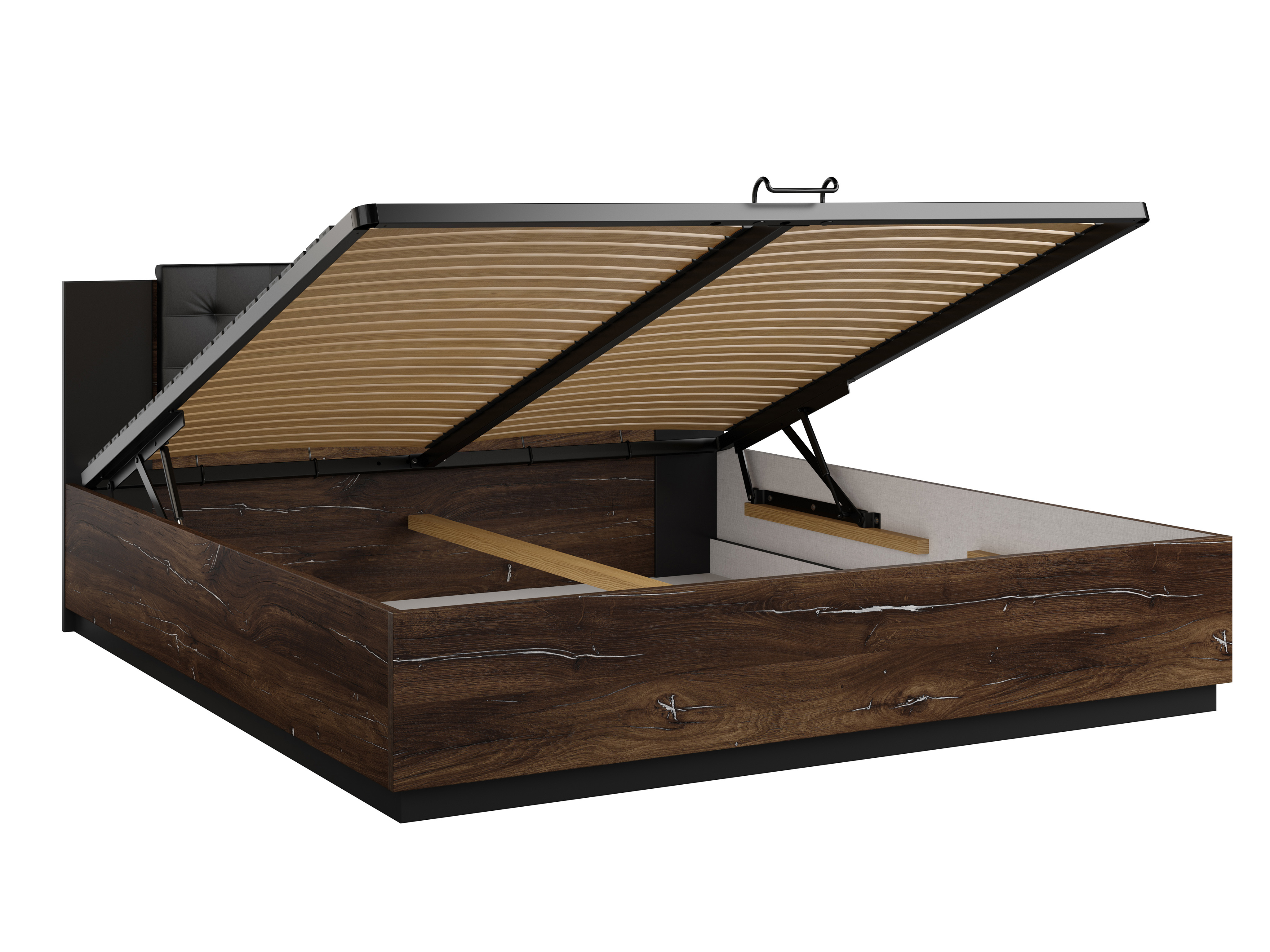 Letto Felelie 104 (Rovere Flagstaff scuro + Argento)