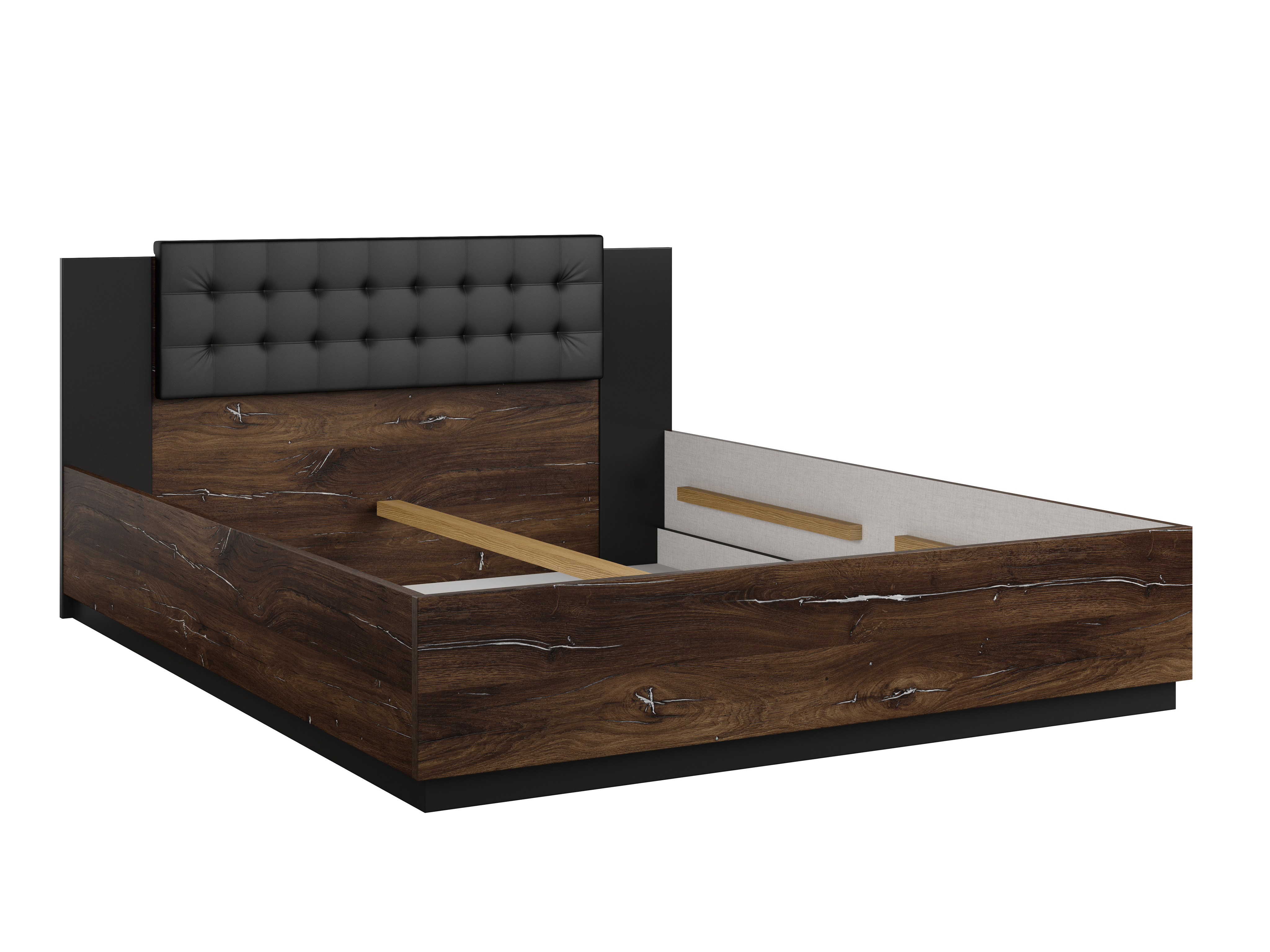 Letto Felelie 104 (Rovere Flagstaff scuro + Argento)