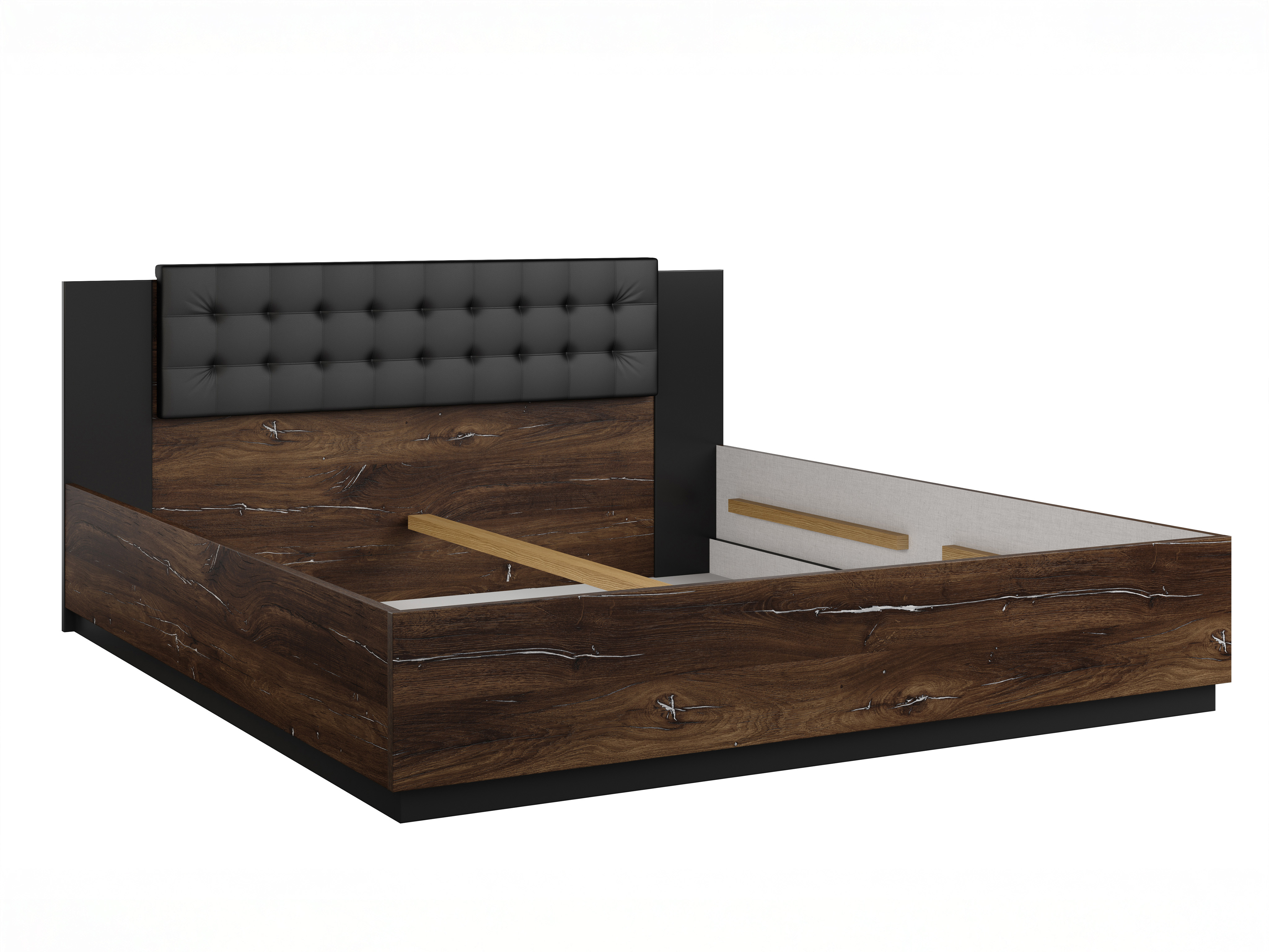 Letto Felelie 104 (Rovere Flagstaff scuro + Argento)