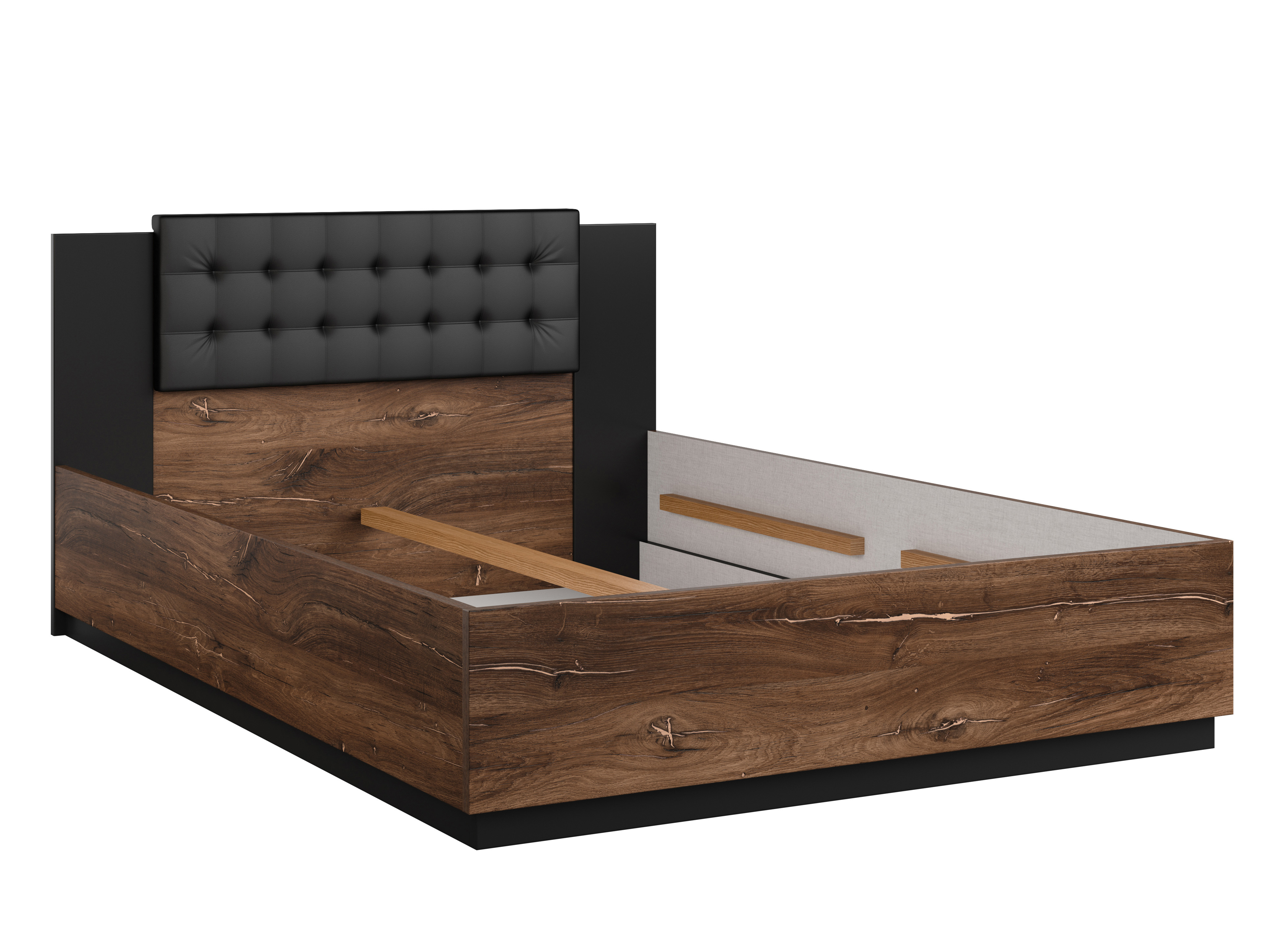 Letto Felelie 104 (Rovere Flagstaff scuro + Rame)
