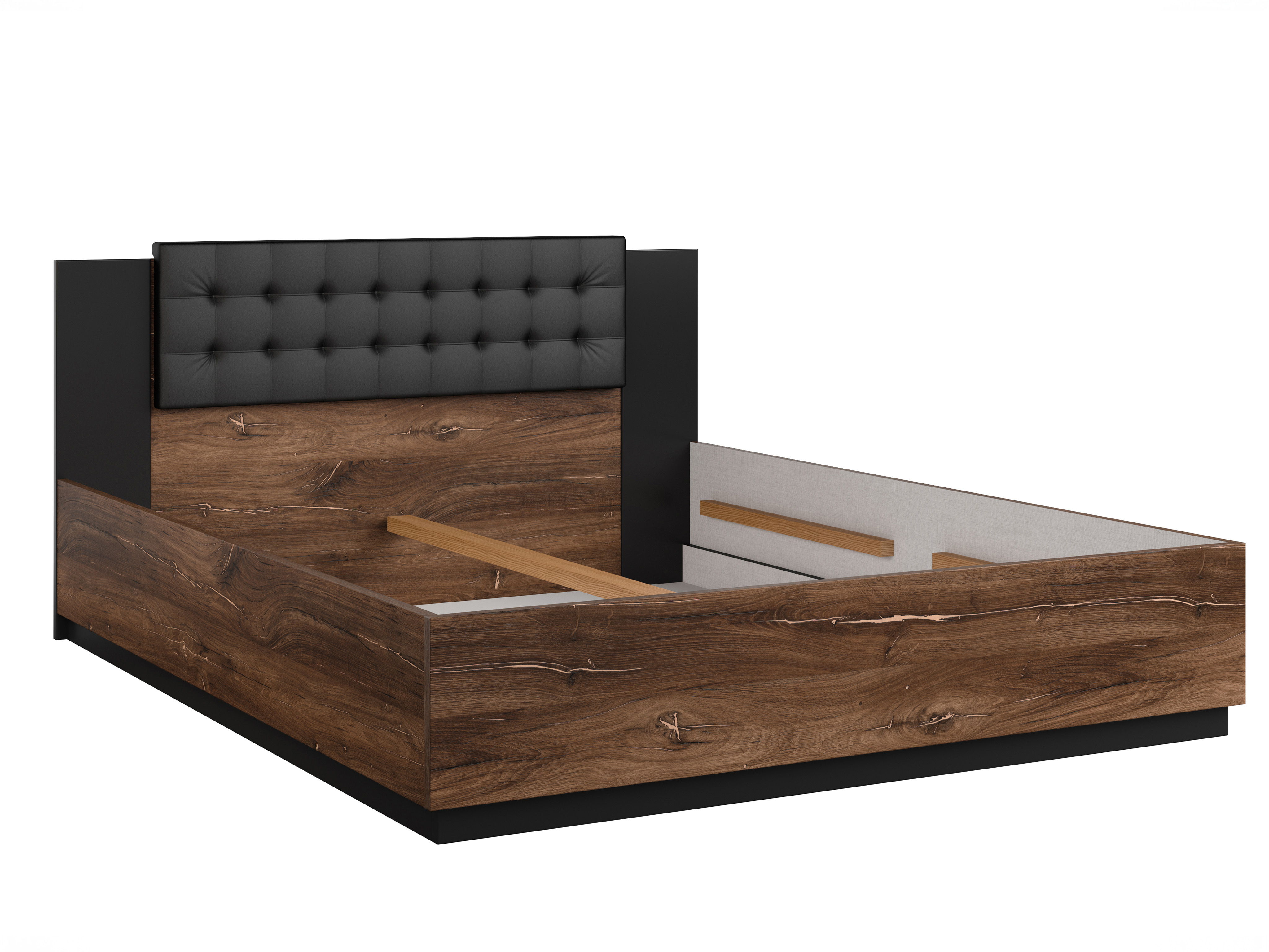 Letto Felelie 104 (Rovere Flagstaff scuro + Rame)