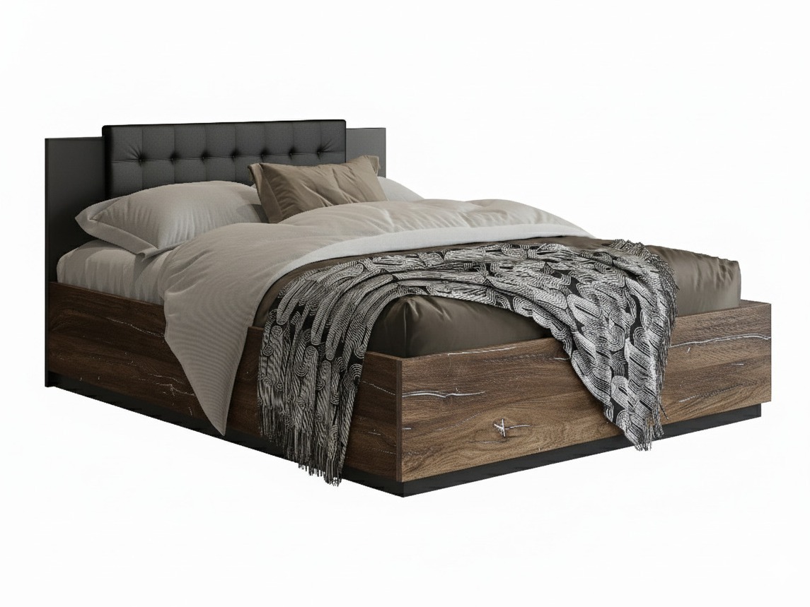 Letto Felelie 104 (Rovere Flagstaff scuro + Argento)