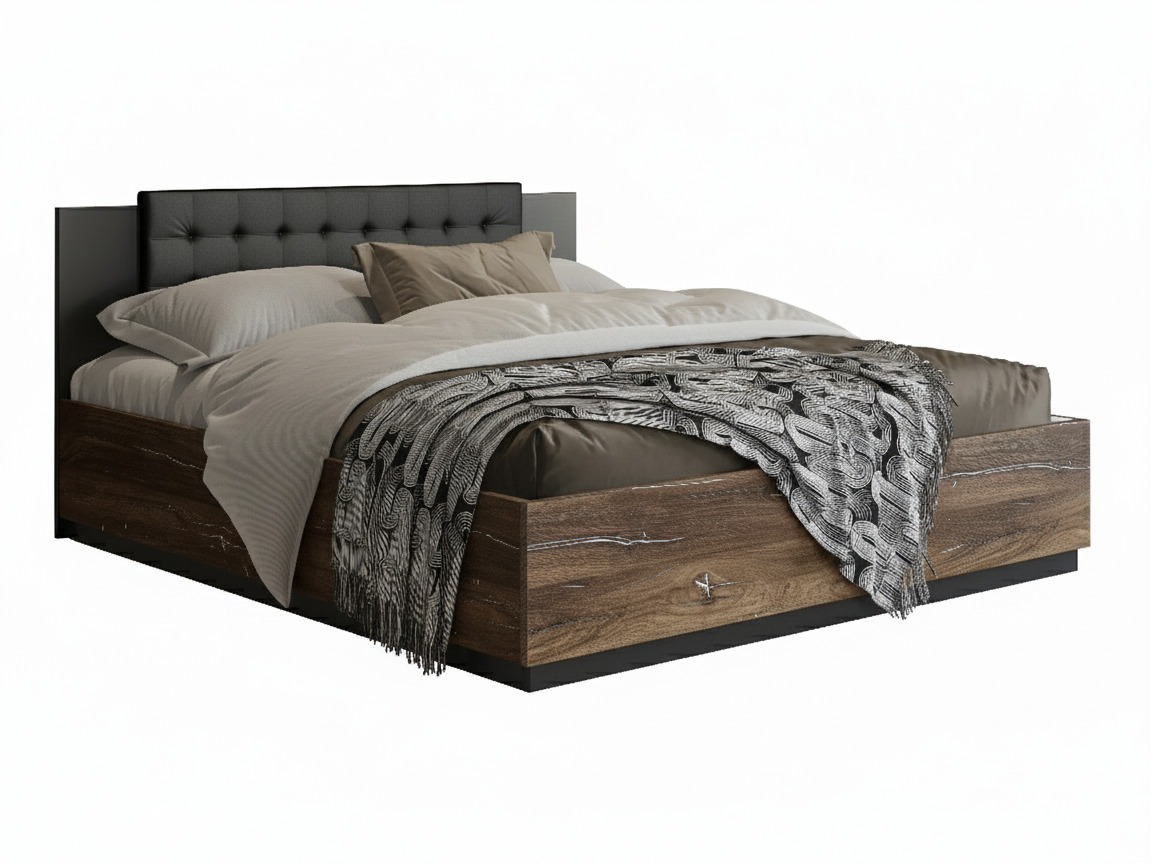 Letto Felelie 104 (Rovere Flagstaff scuro + Argento)